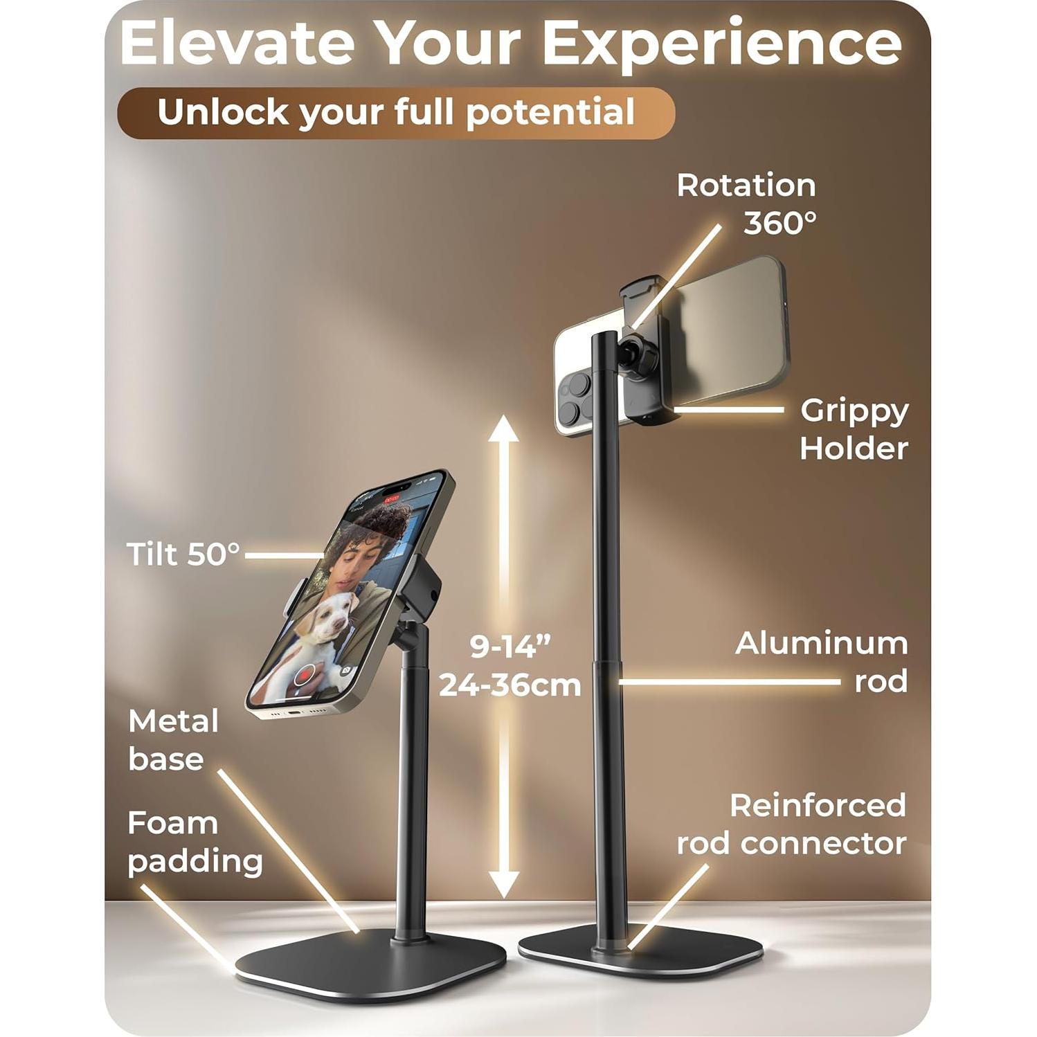 Soporte Ajustable Cooper ChatStand para Teléfono 23-36 cm