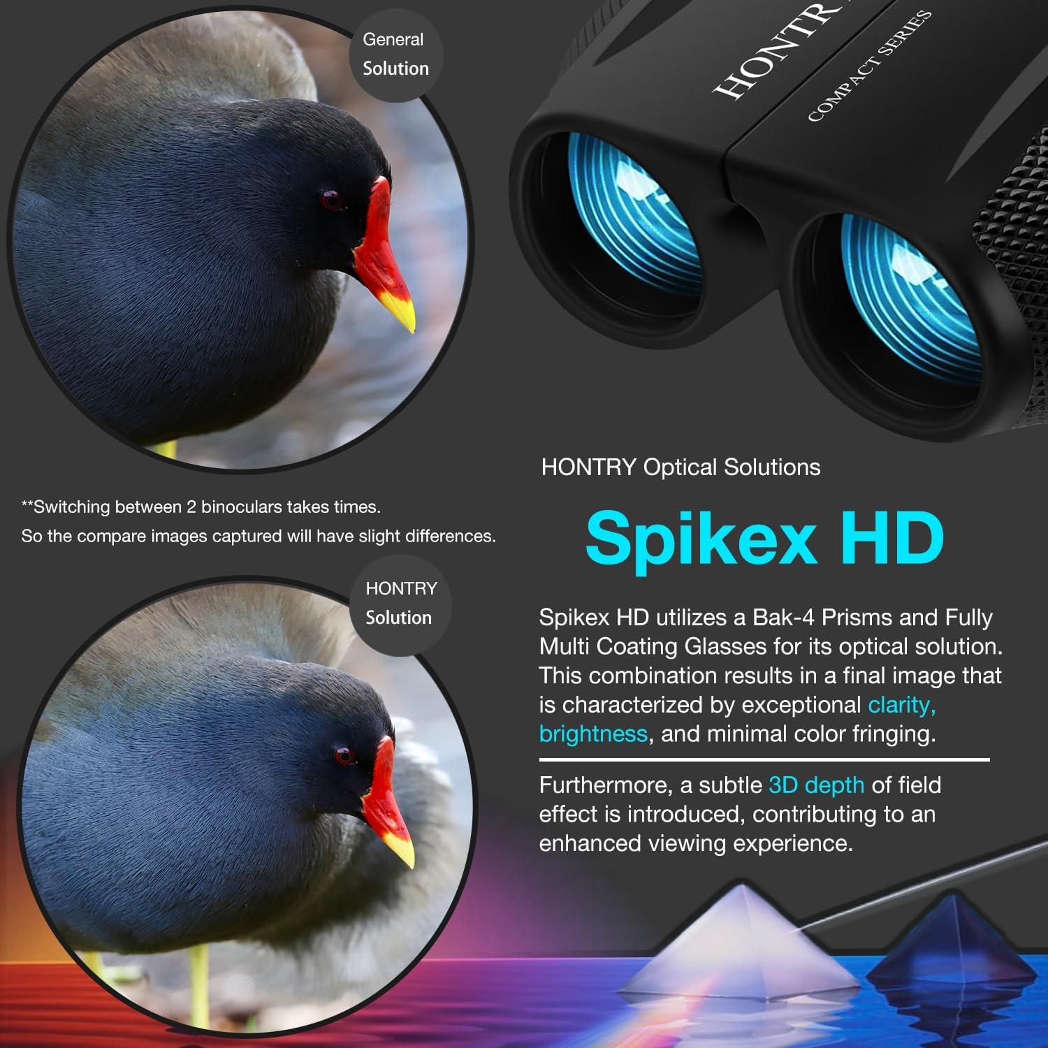 Binoculares Compactos Hontry 10x25 para Observación de Aves