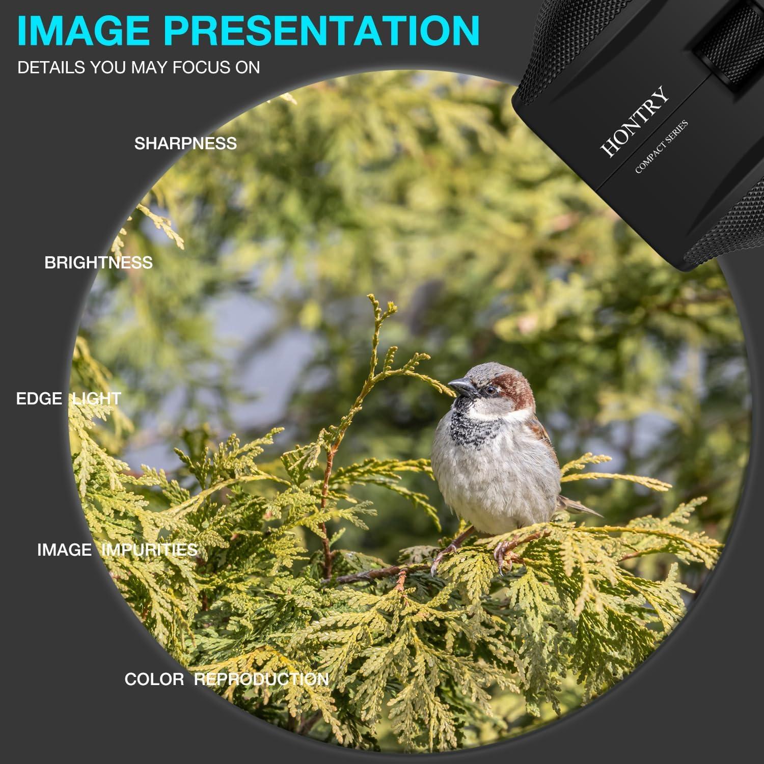 Binoculares Compactos Hontry 10x25 para Observación de Aves