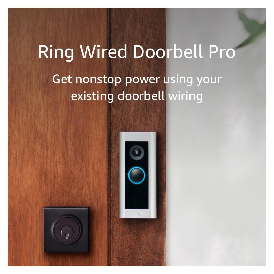 Ring Wired Doorbell Pro (newest model) – Best-in-class with cutting-edge features (existing doorbell wiring required)