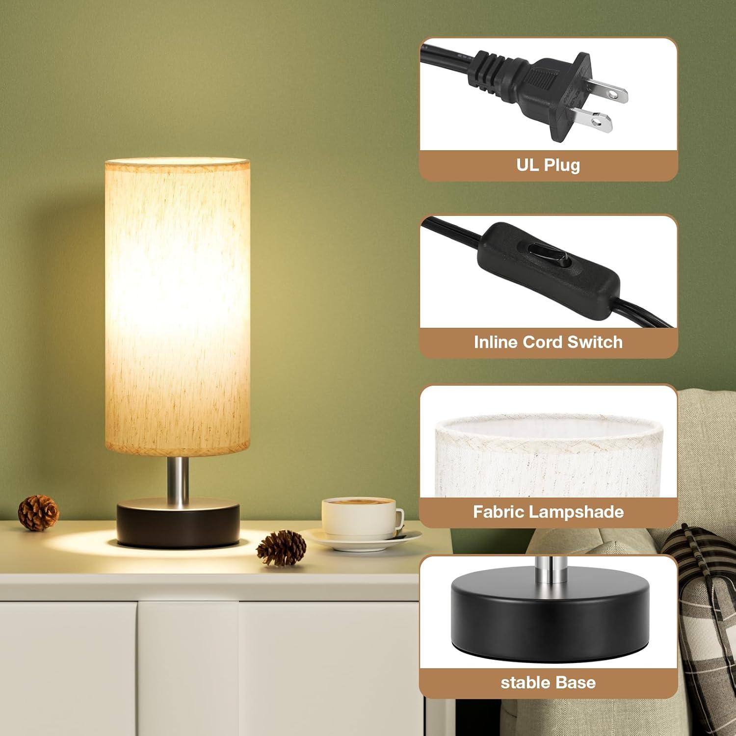 Juego de 2 Lámparas de Mesa Minimalistas PartageiZ 29.5cm