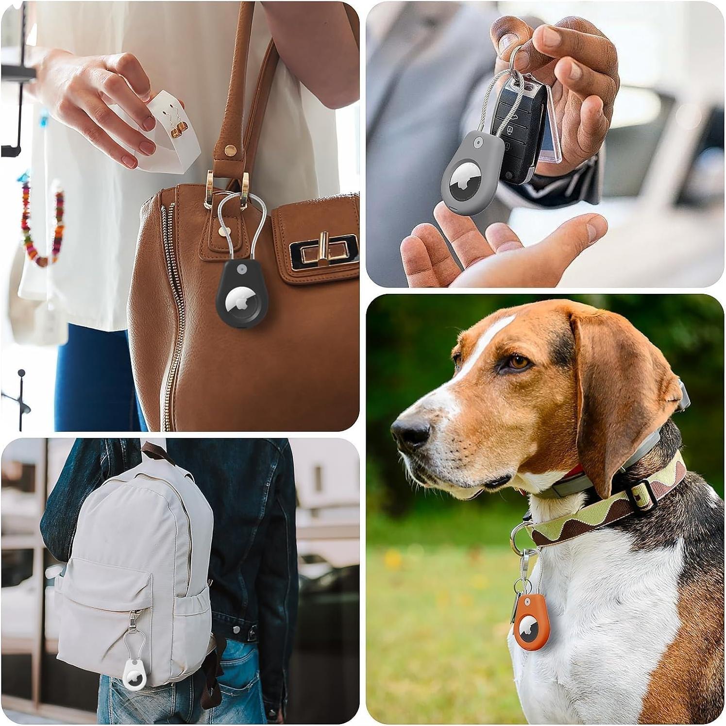 Soporte para AirTag Tandoler 2 Pack Negro Estuche Seguro