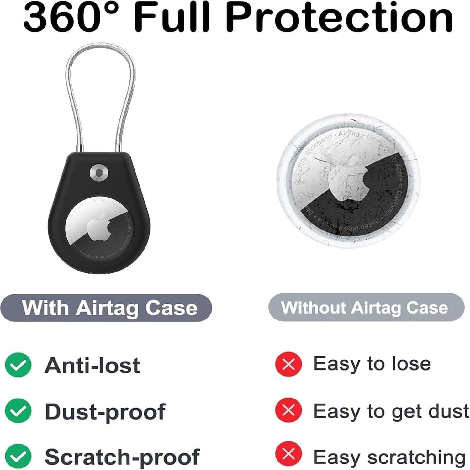 Soporte para AirTag Tandoler 2 Pack Negro Estuche Seguro