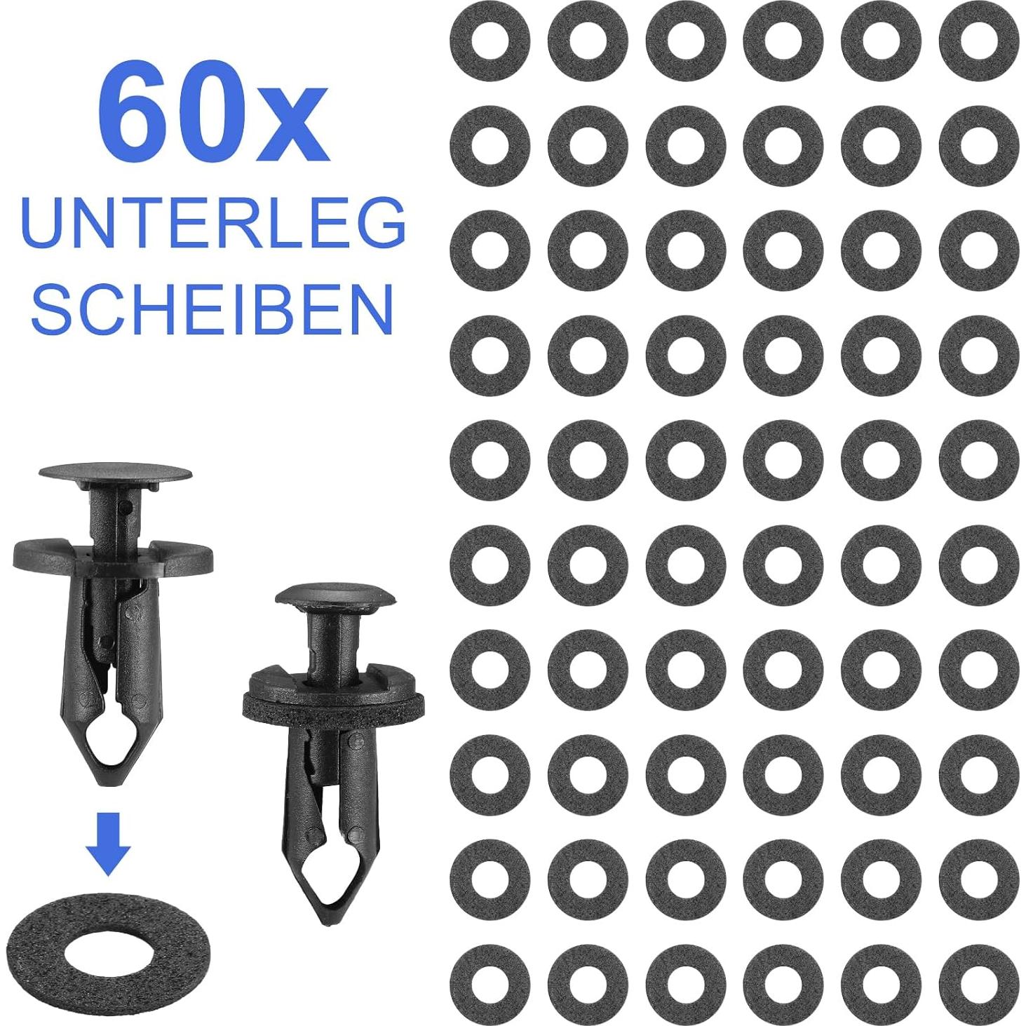 Kit de 265 Clips de Retención de Auto Uolor - Remaches Plásticos