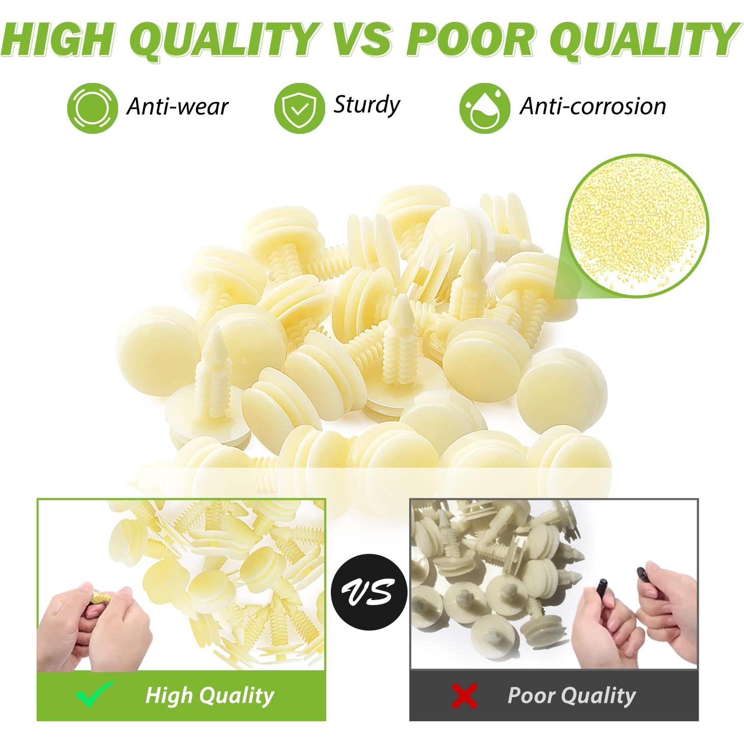 Clips de Retención Frokom para Automóvil 25Pcs Nylon 8mm