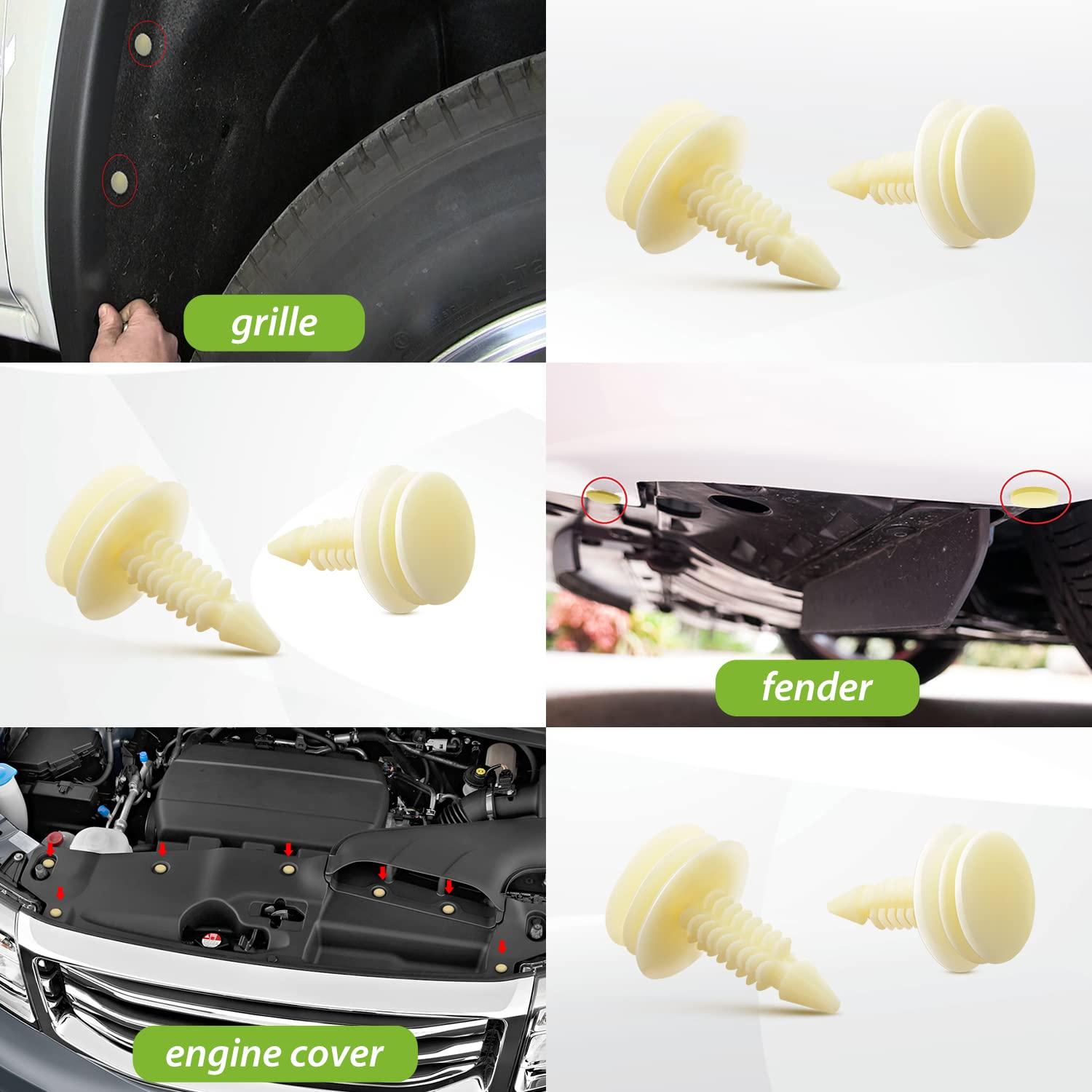 Clips de Retención Frokom para Automóvil 25Pcs Nylon 8mm