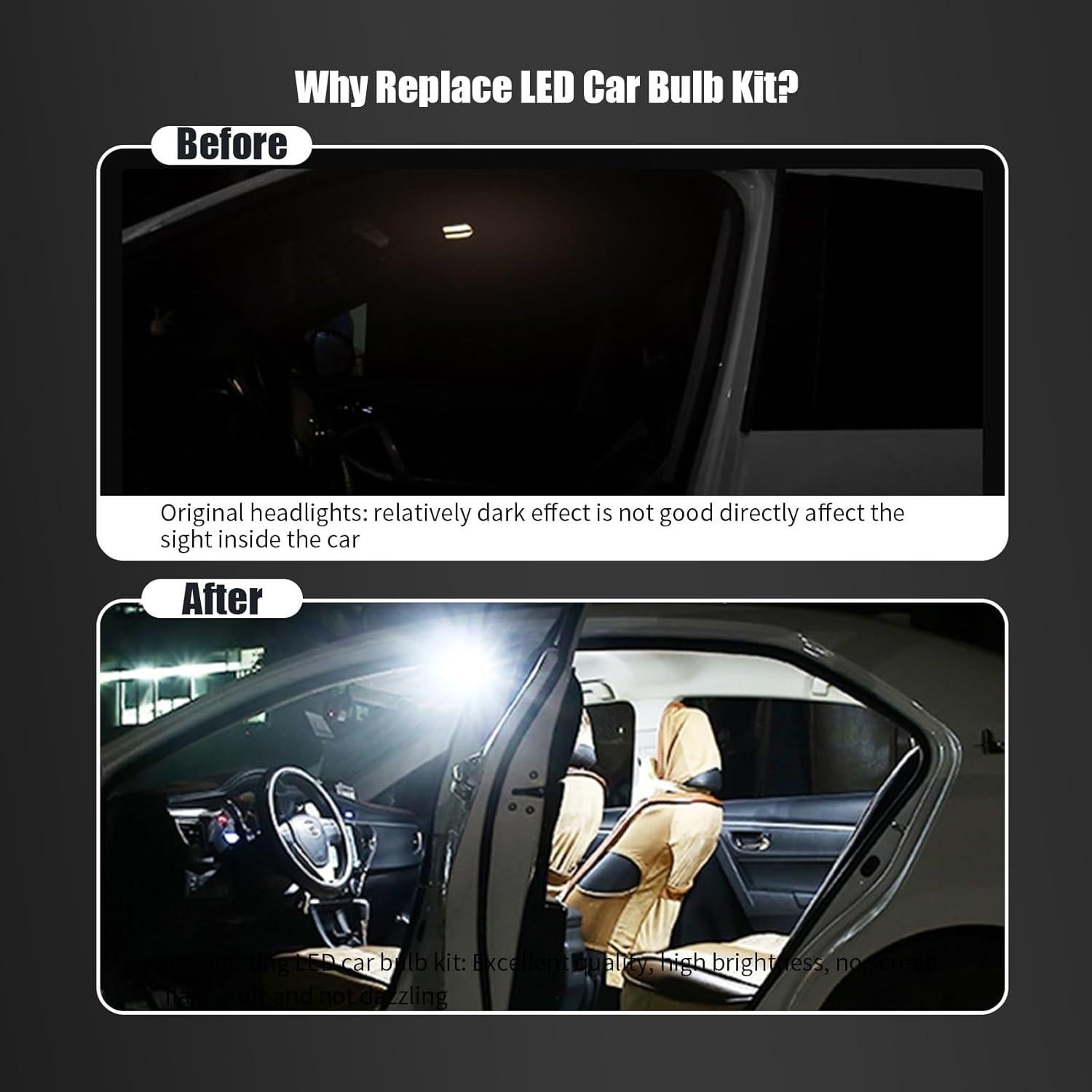 Pack 24 Bombillas LED GKmow GKSKD501WH Blancas 31mm 42mm