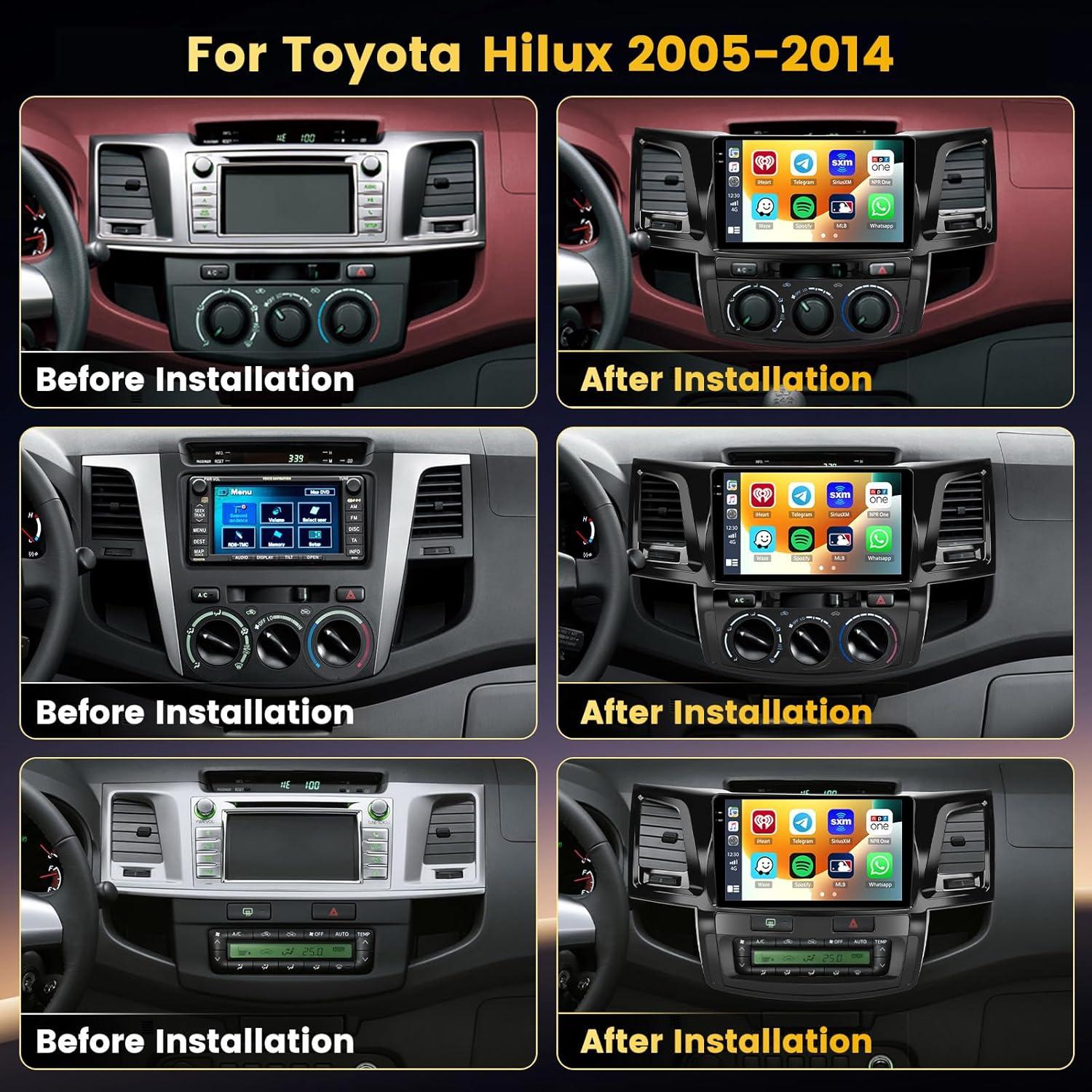 Estéreo Android 15 Fuluku 9" para Toyota Fortuner 2005-2014