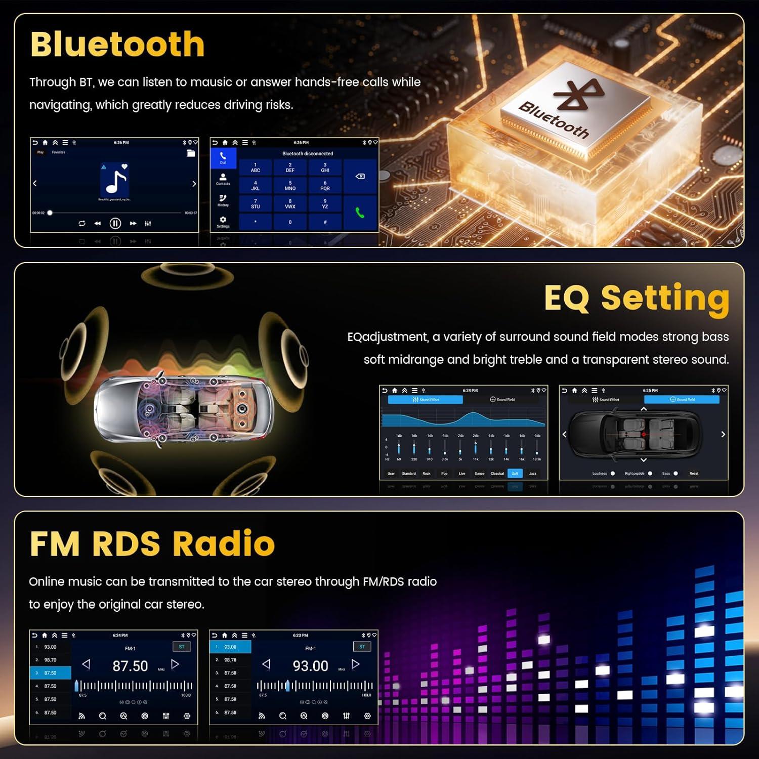 Estéreo Android 15 Fuluku 9" para Toyota Fortuner 2005-2014