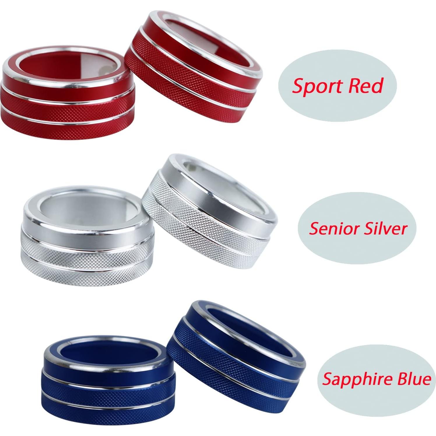 Anillo de Cubierta Botón Aire Acondicionado KEEGTBOX Azul para Toyota Corolla 2020-2022