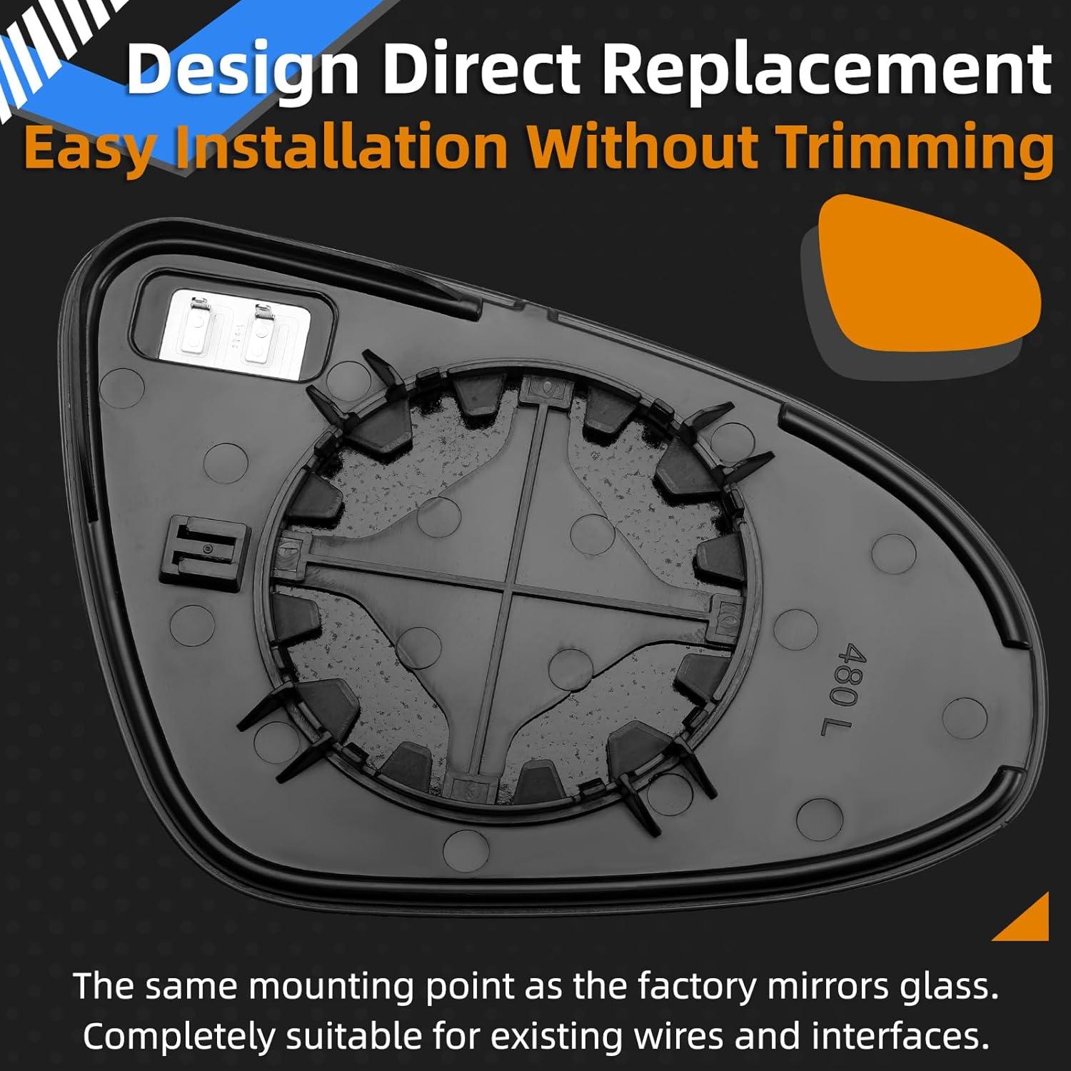 Cristal Espejo Lateral Izquierdo Toyota Corolla 2014-2019 con Calefacción
