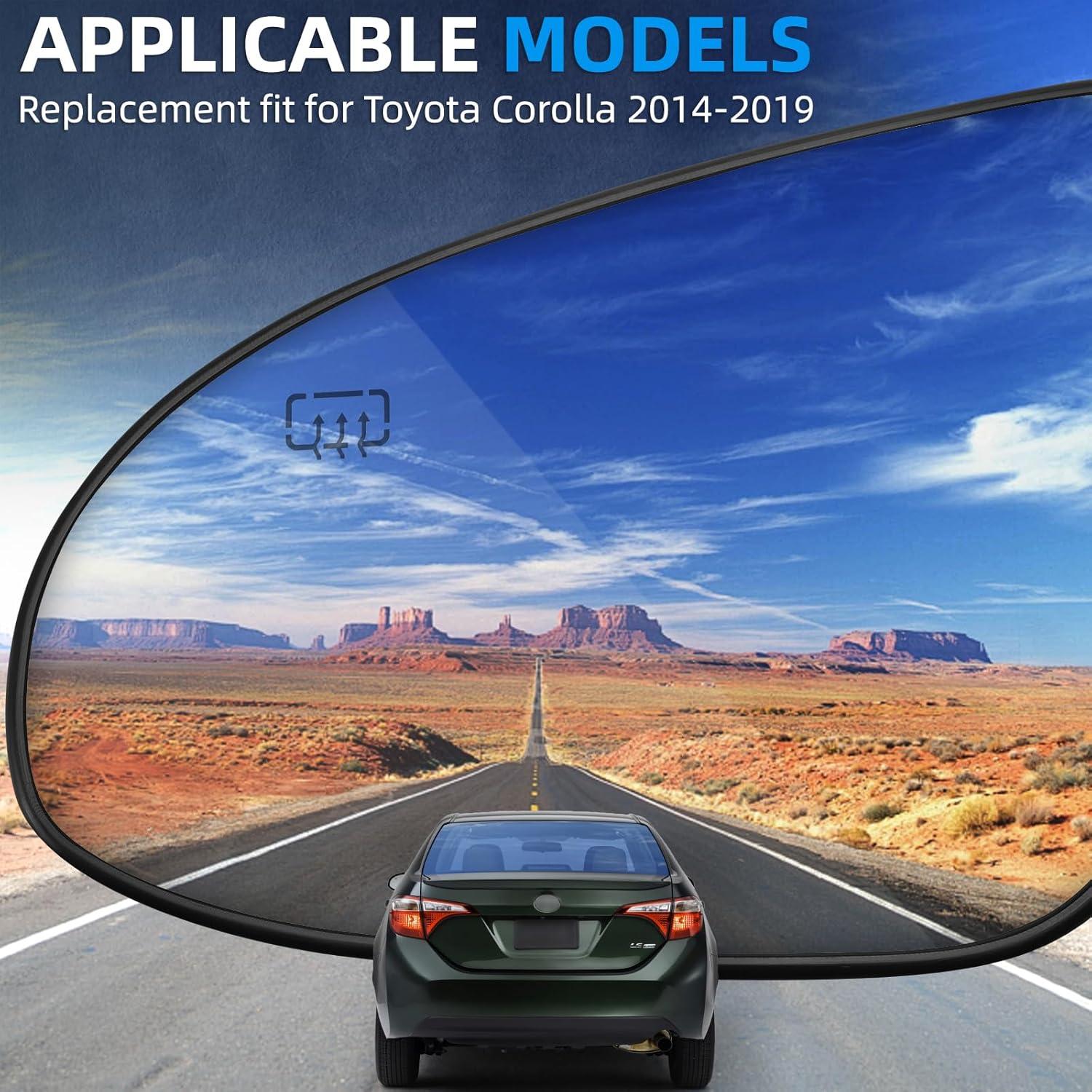 Cristal Espejo Lateral Izquierdo Toyota Corolla 2014-2019 con Calefacción