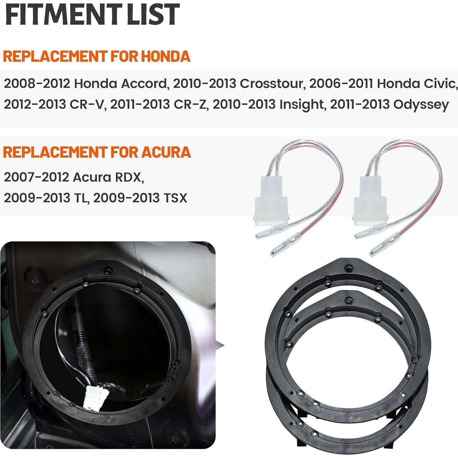 Adaptador de altavoz 16.5 cm NuIth para Honda 2007-2013