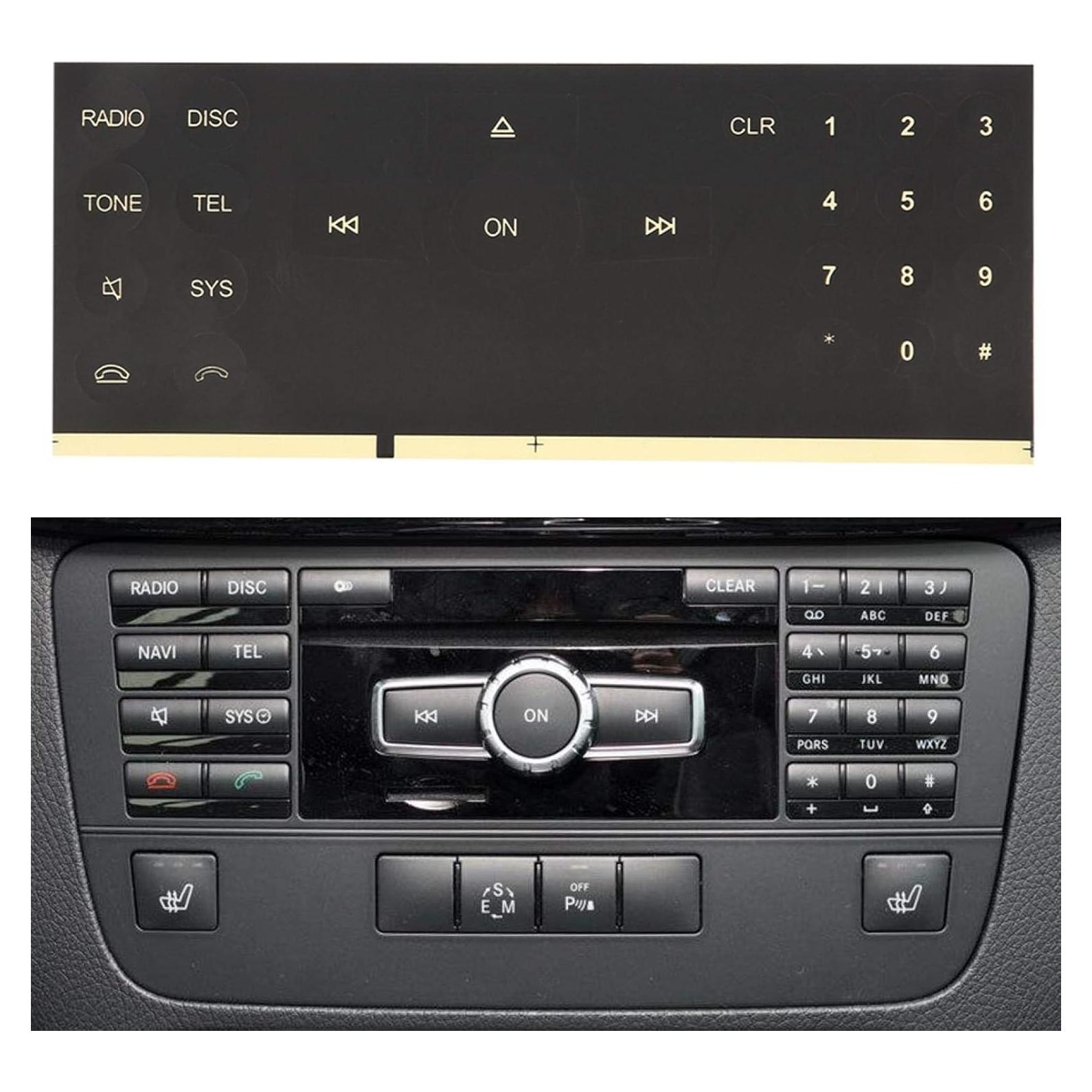 Calcomanía de botón de radio para Benz Ymiko 2008-2014