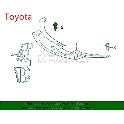 Clips de Retención para Radiador Toyota Lexus 10pcs 7mm