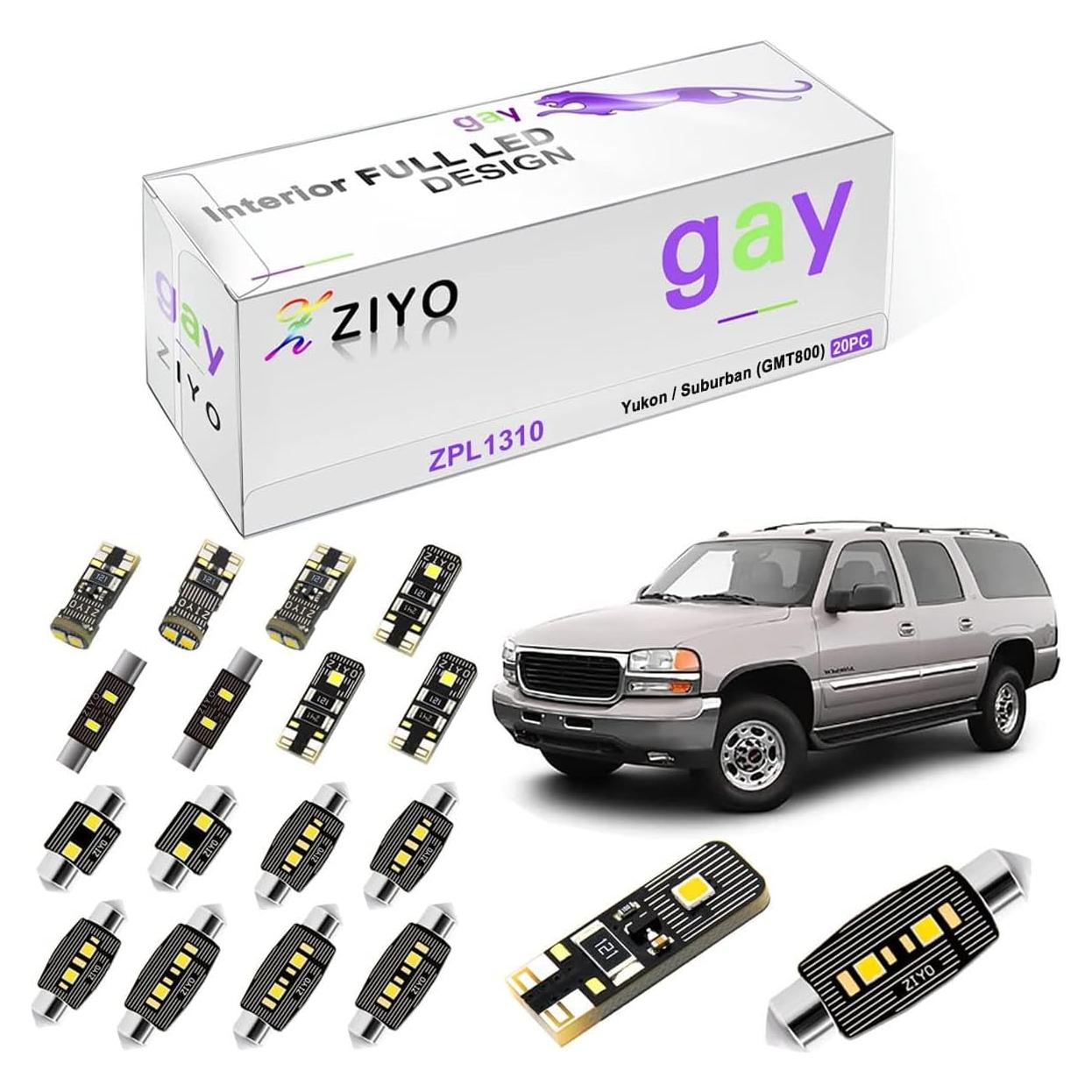 Kit 20 Bombillas LED ZIYO para GMC Yukon 2000-2006