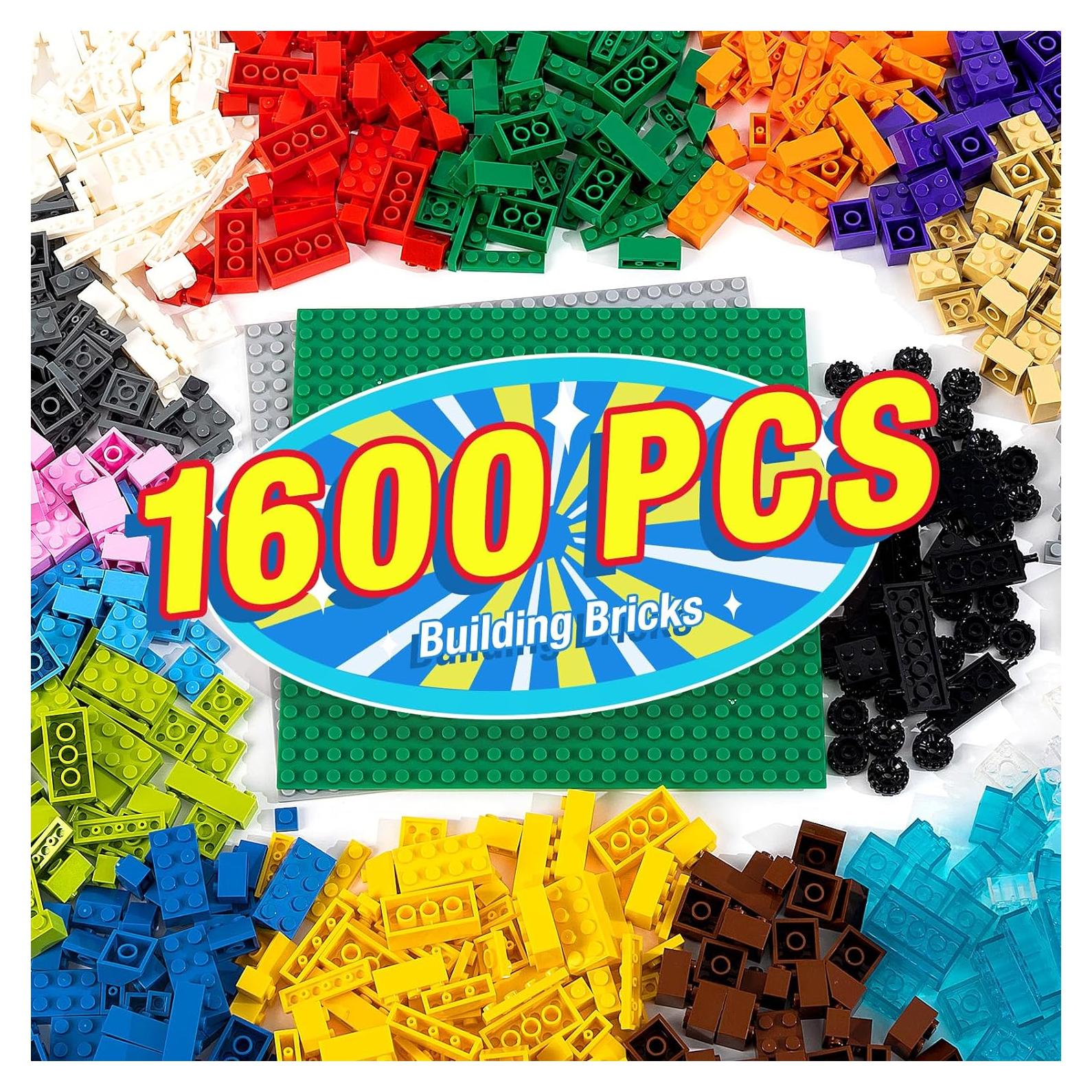 Bloques de Construcción Mannidoo 1600 Piezas 16 Colores