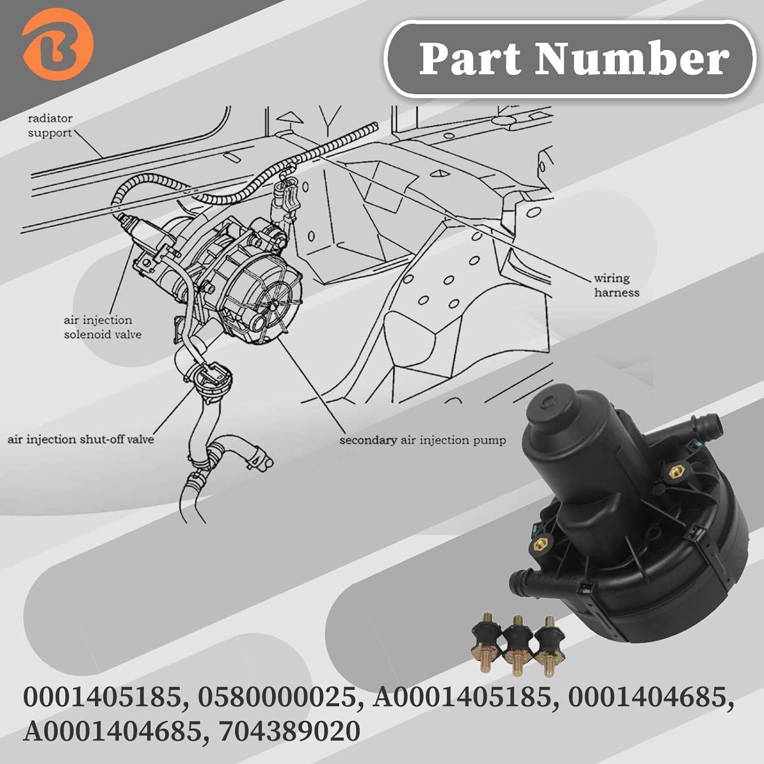 Bomba de aire Bicos 0001405185 para Mercedes Benz