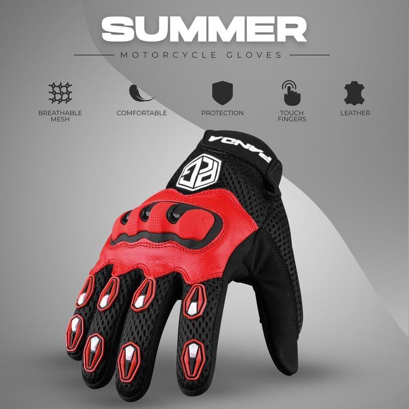 Guantes de Motocicleta Panda Cycle Gear Elan Medianos Azules