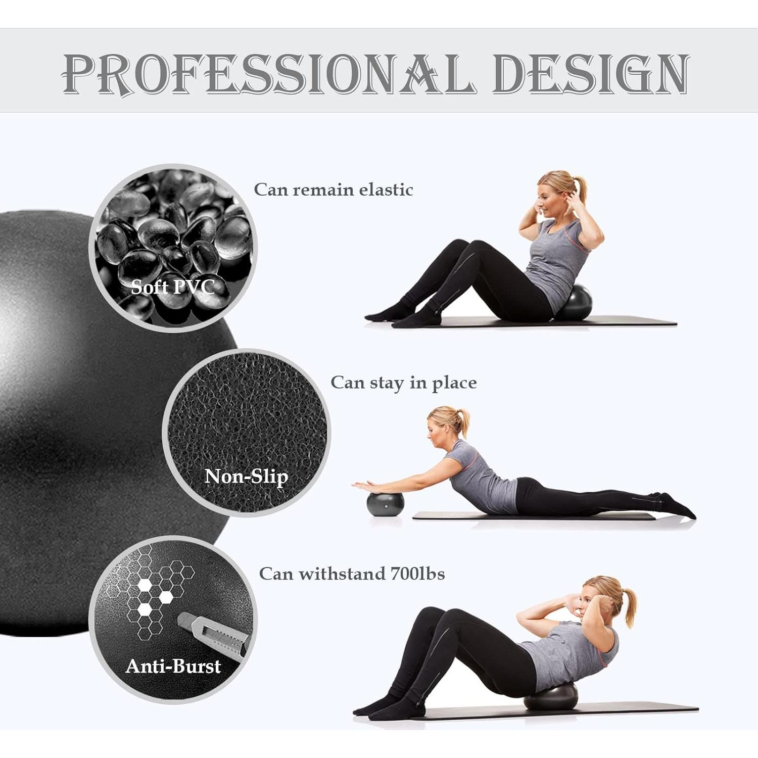 Pelota de Pilates Goonidy 22.86 cm PVC Antideslizante