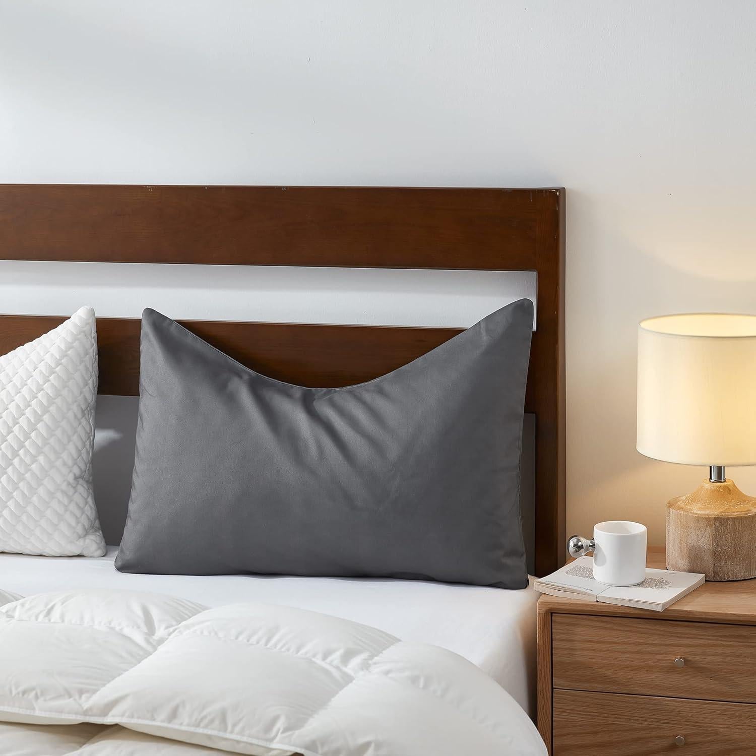 Funda de Almohada Curvada Sidney Sleep Reina Gris 51x76 cm