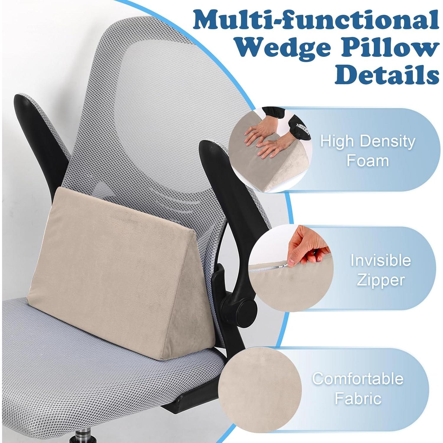 Almohada en Cuña Zantle de Espuma para Alivio de Dolor
