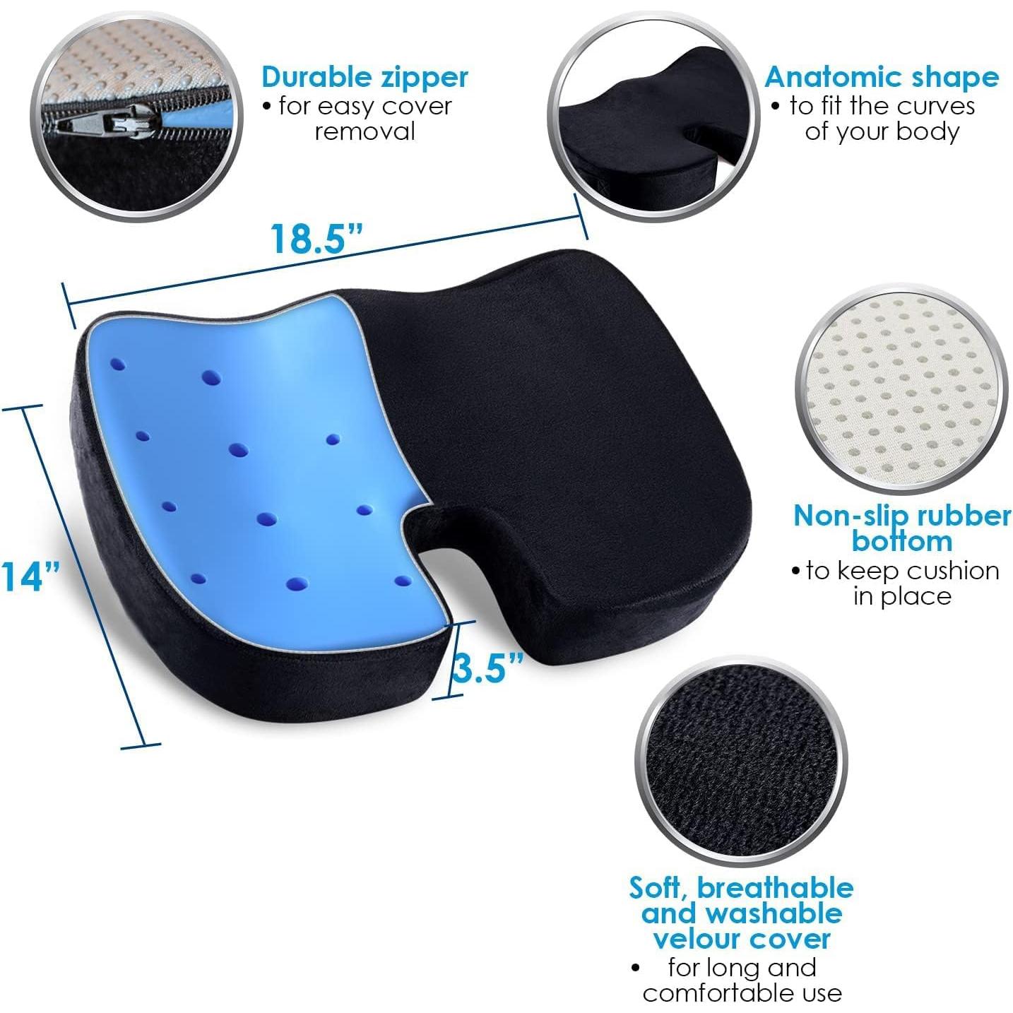 Cojín de Espuma Viscoelástica Qutool con Almohada Lumbar