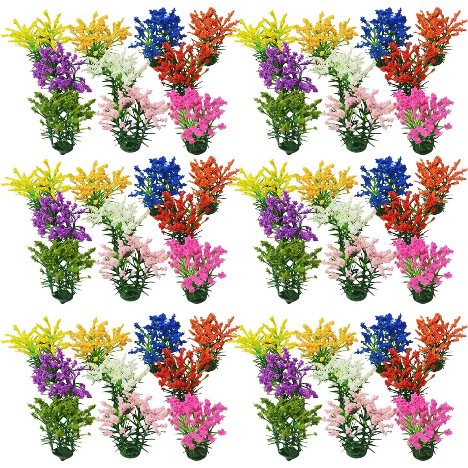 Woohome Kit de 50 Racimos de Flores 5 cm para Paisajismo