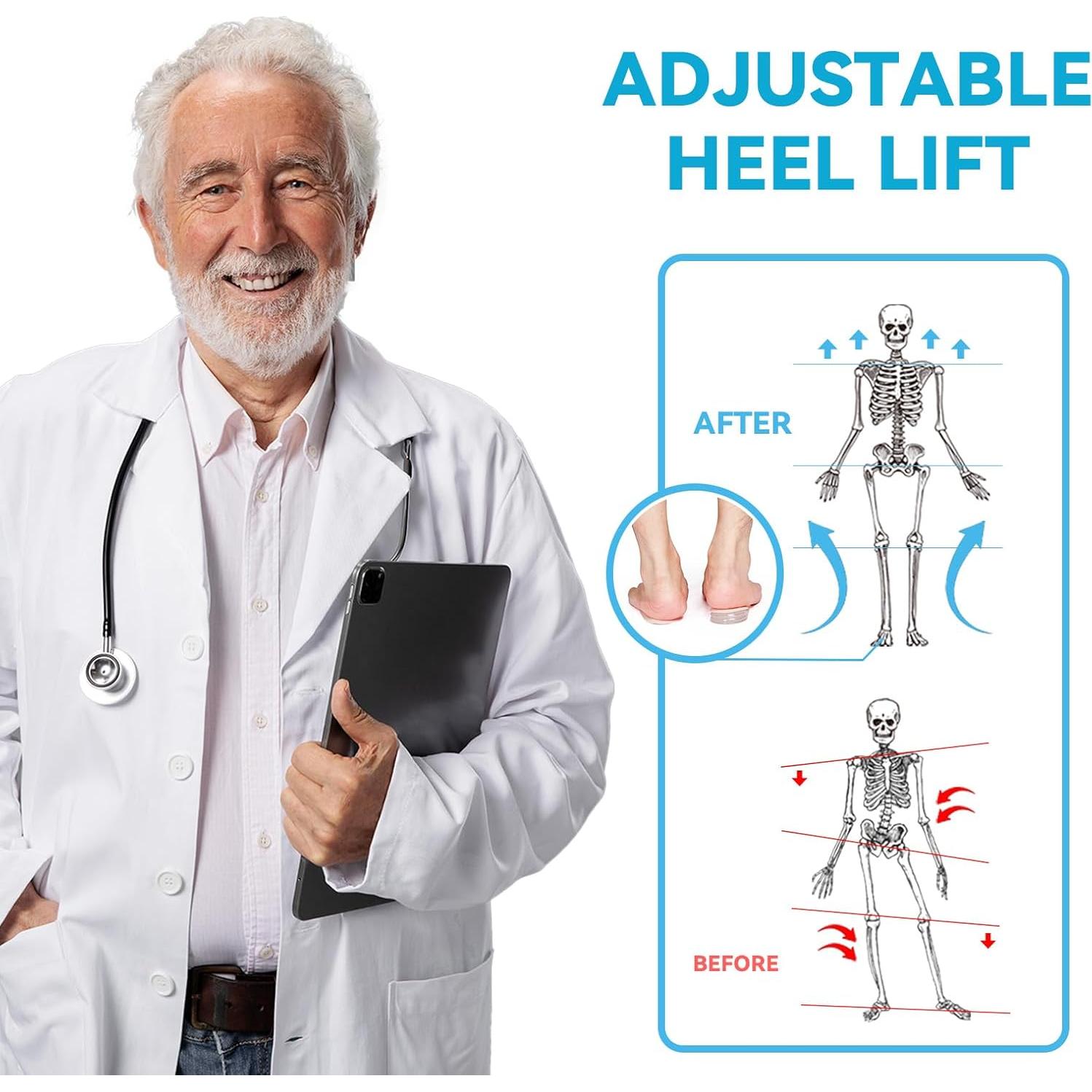 Plantillas Elevadoras Ortopédicas Sumifun - 4 Capas Ajustables