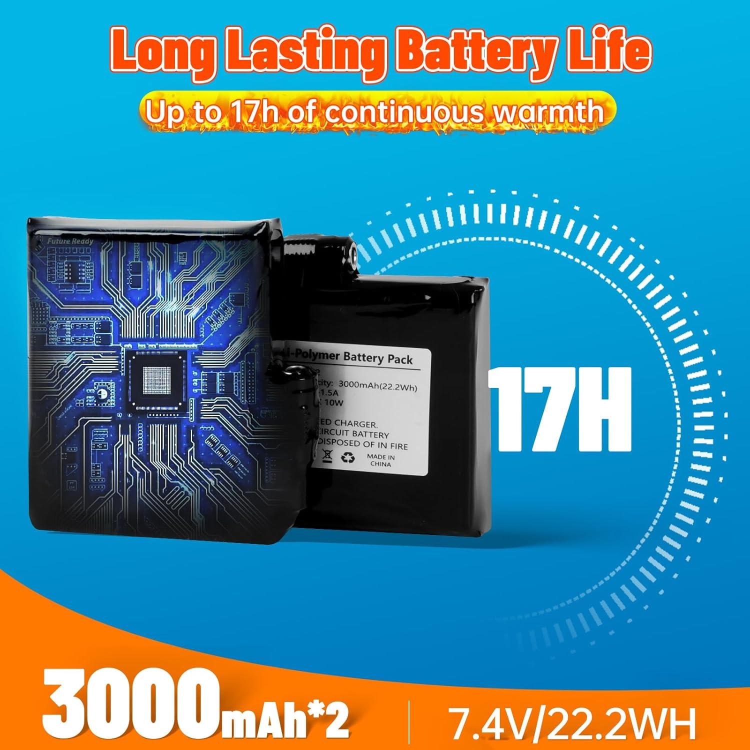 Calcetines Calentados Aotomee WT8K Naranja 6000mAh 17H