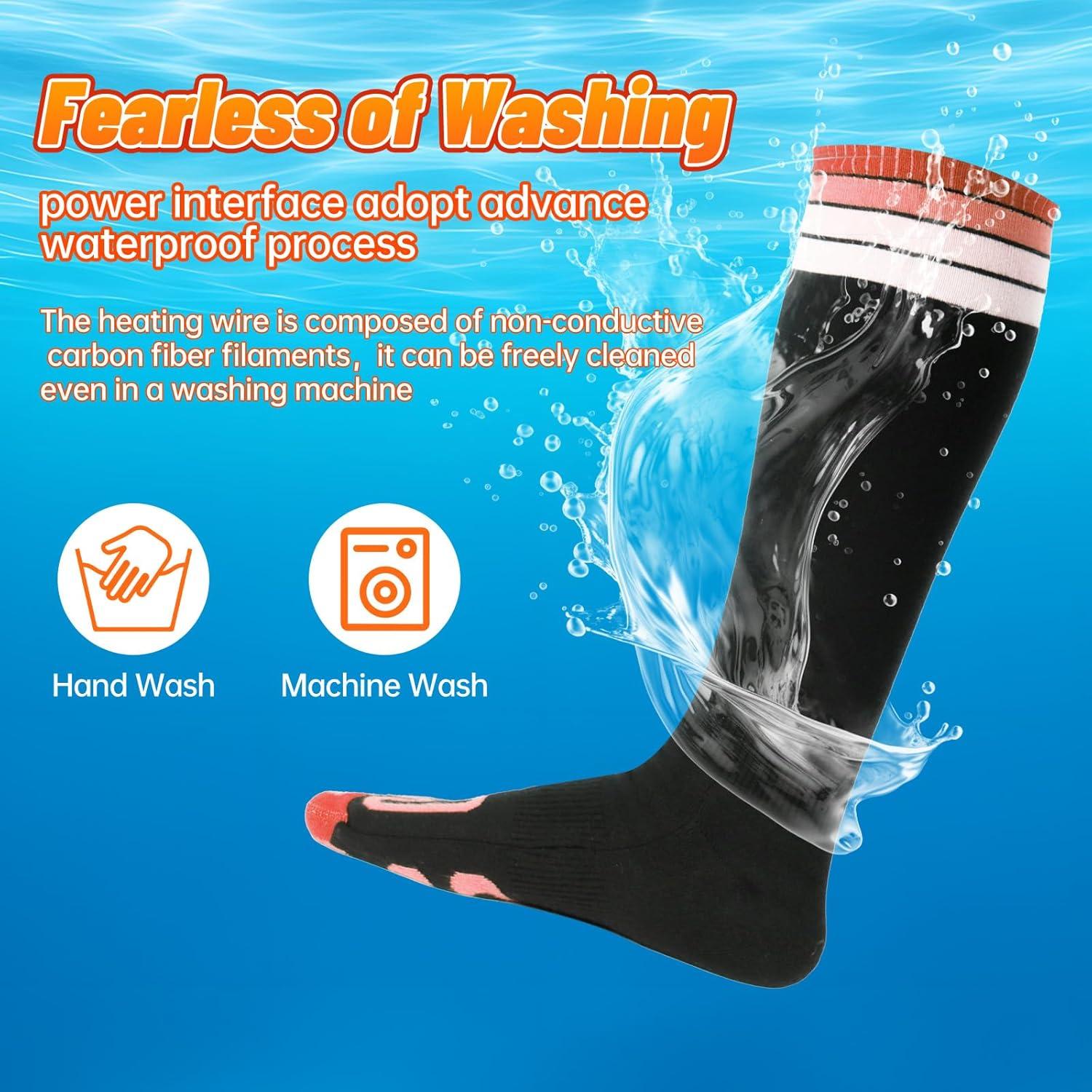 Calcetines Calentados Aotomee WT8K Naranja 6000mAh 17H