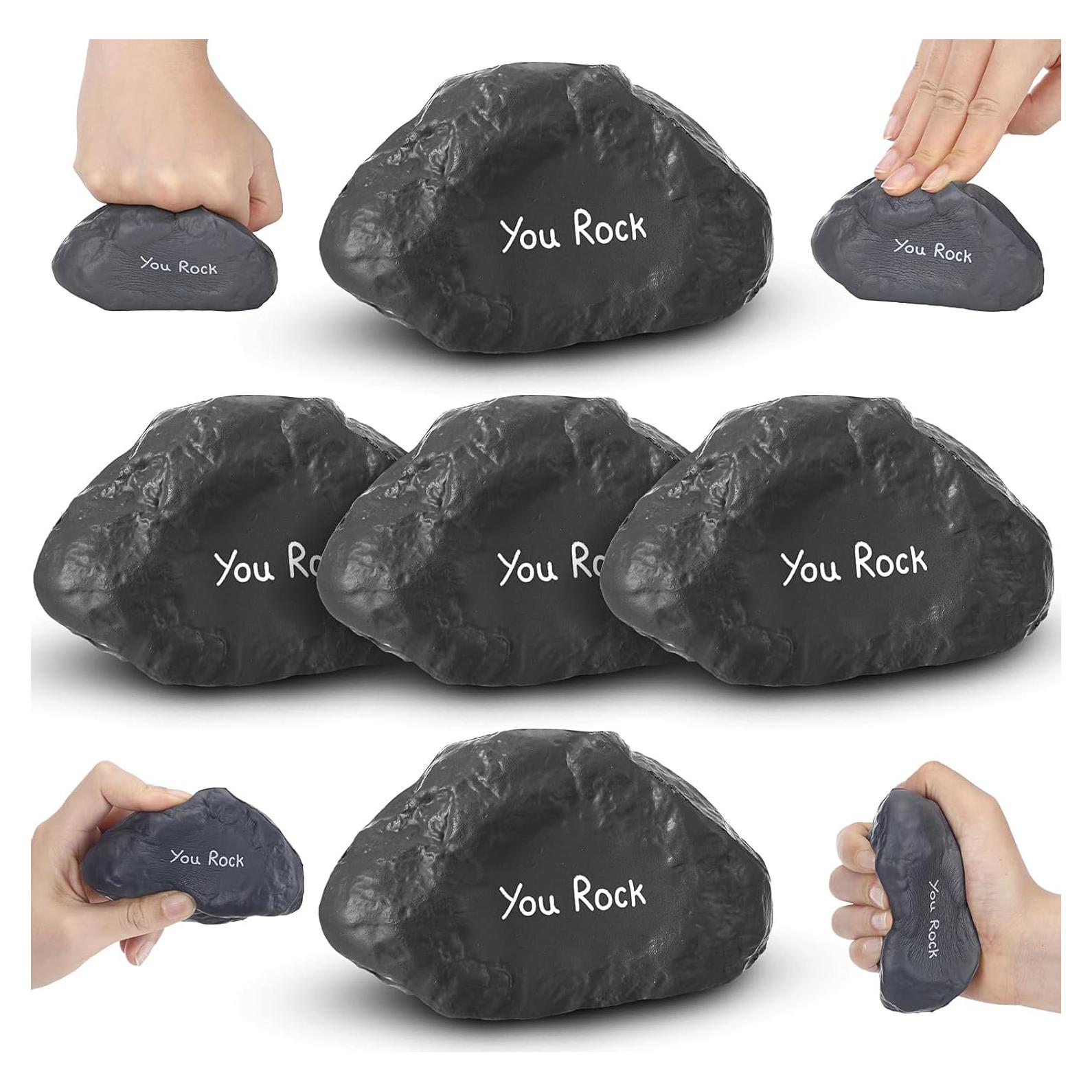 Pelotas Antiestrés Gemscream 5 Pcs Roca Motivacional 10.5 cm