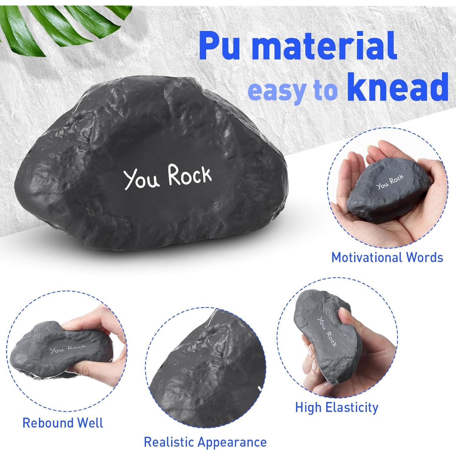 Pelotas Antiestrés Gemscream 5 Pcs Roca Motivacional 10.5 cm