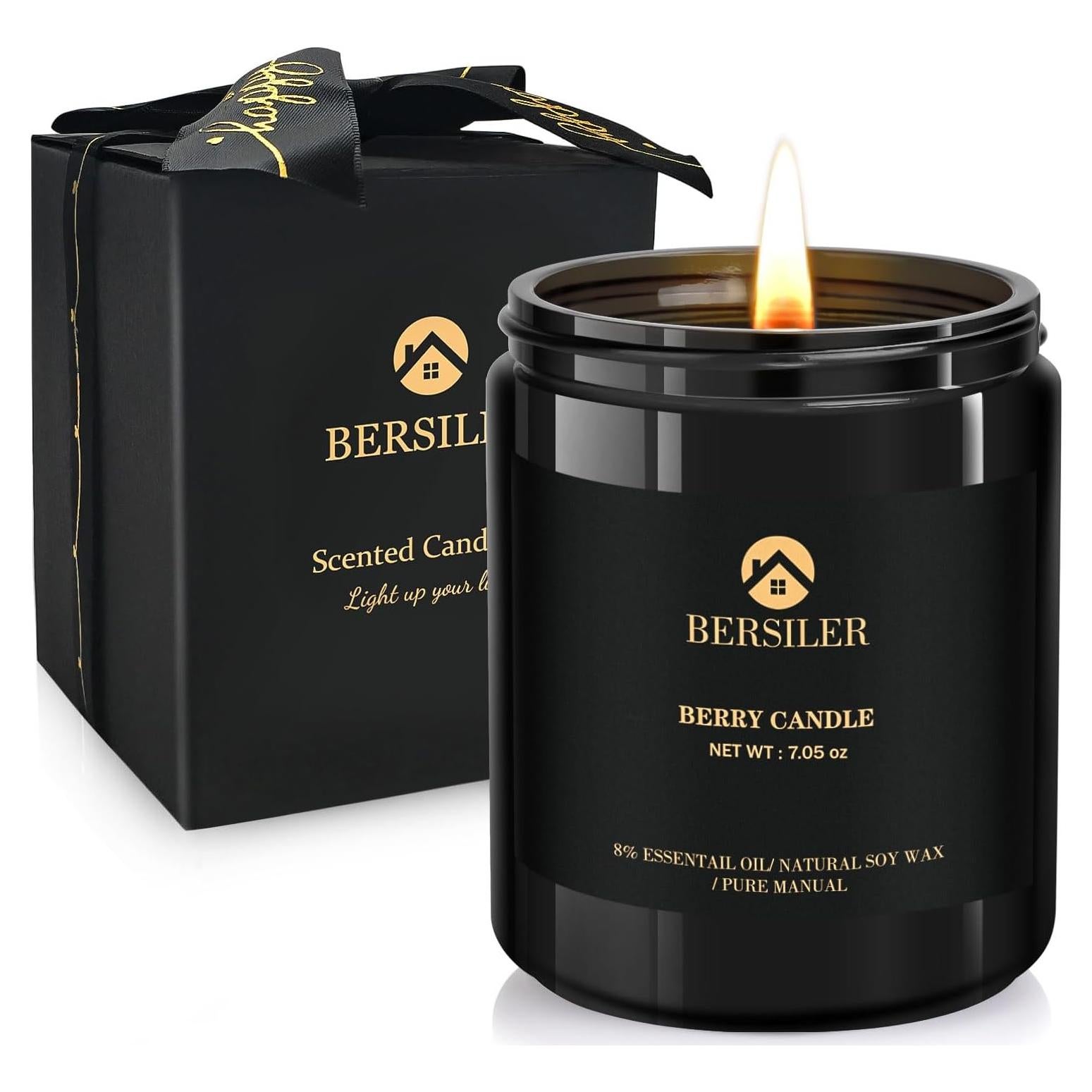 Vela Aromática Masculina Bersiler de Soja 200g - Fragancia Sándalo