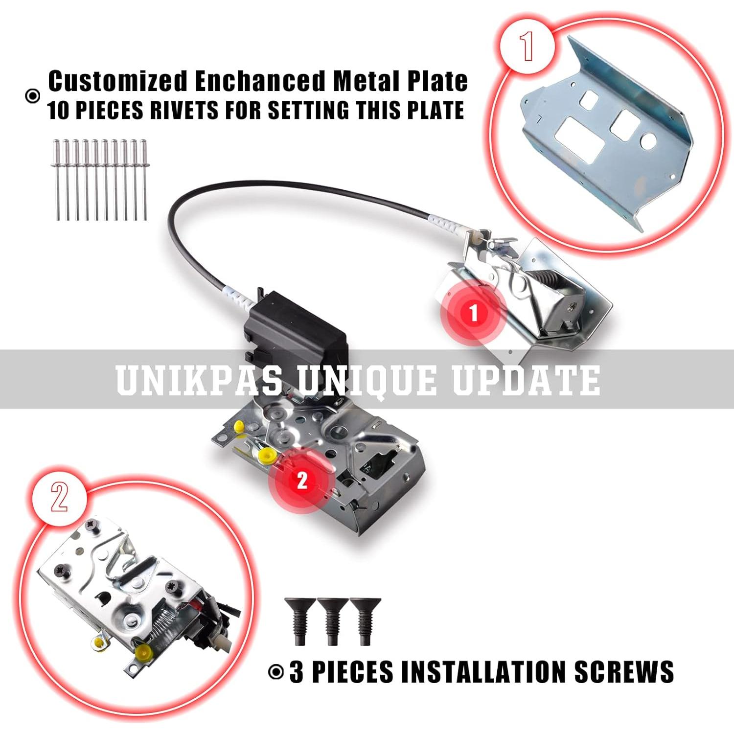 Cierre de puerta pasajero Unikpas F150 F250 1992-96 con kit