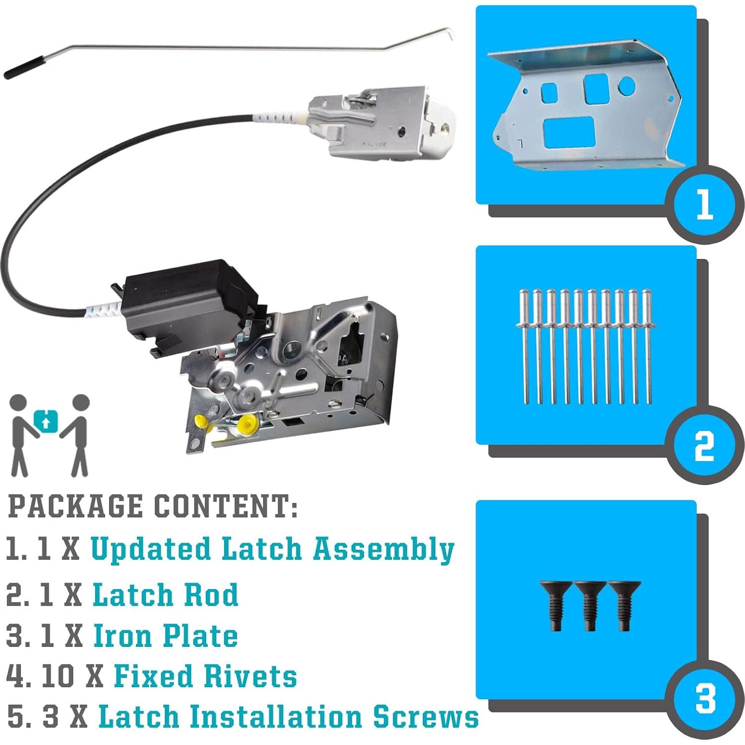 Cierre de puerta pasajero Unikpas F150 F250 1992-96 con kit