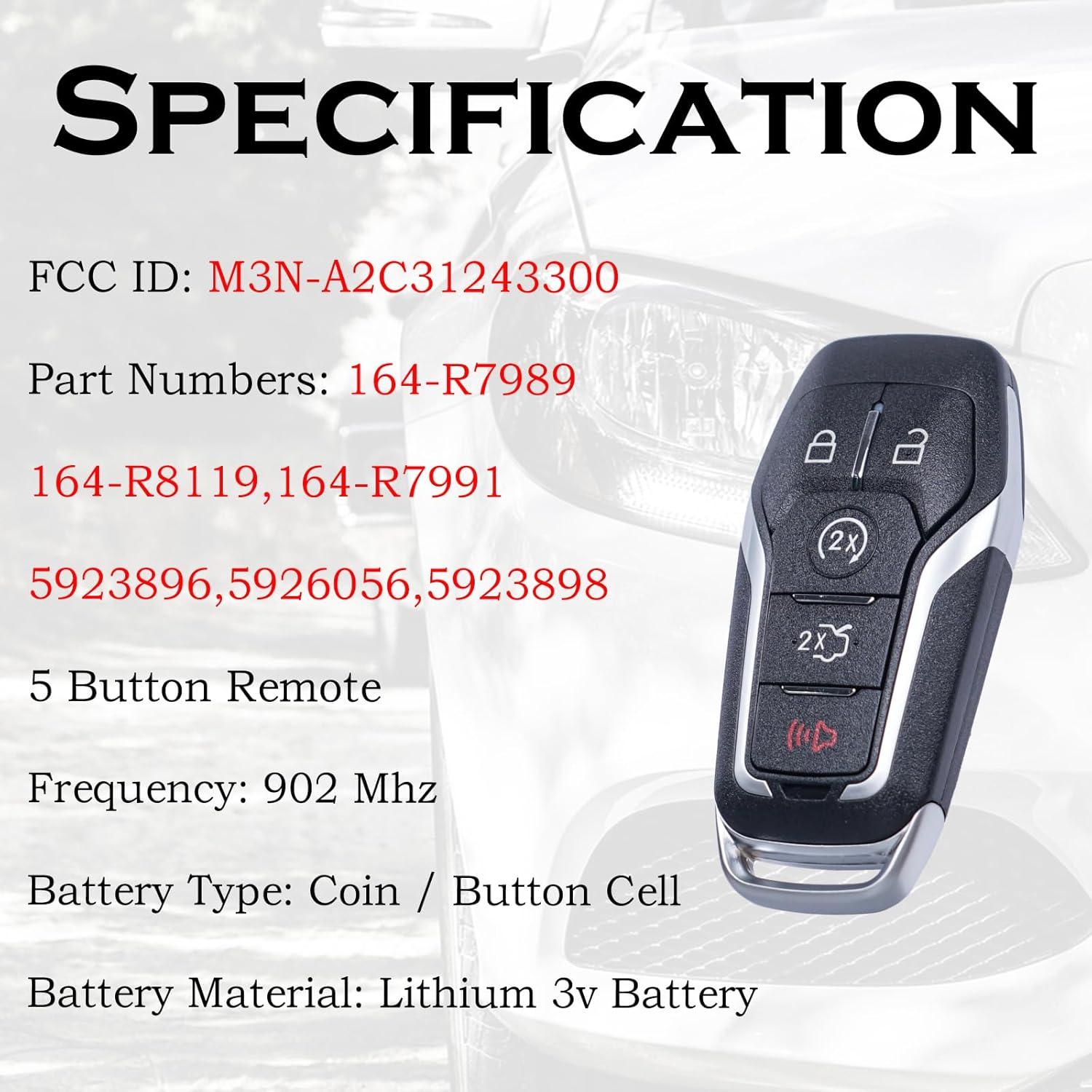 Llave Remota Ford Explorer 2016-2017 SUPALAND 164-R7989