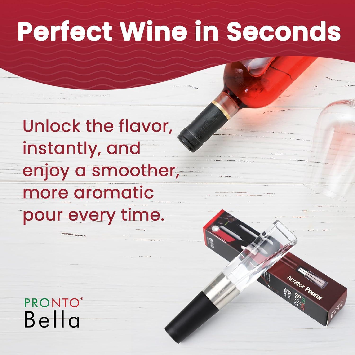 Aerador de Vino Pronto Bella con Tallo de Botella - Sin Goteo