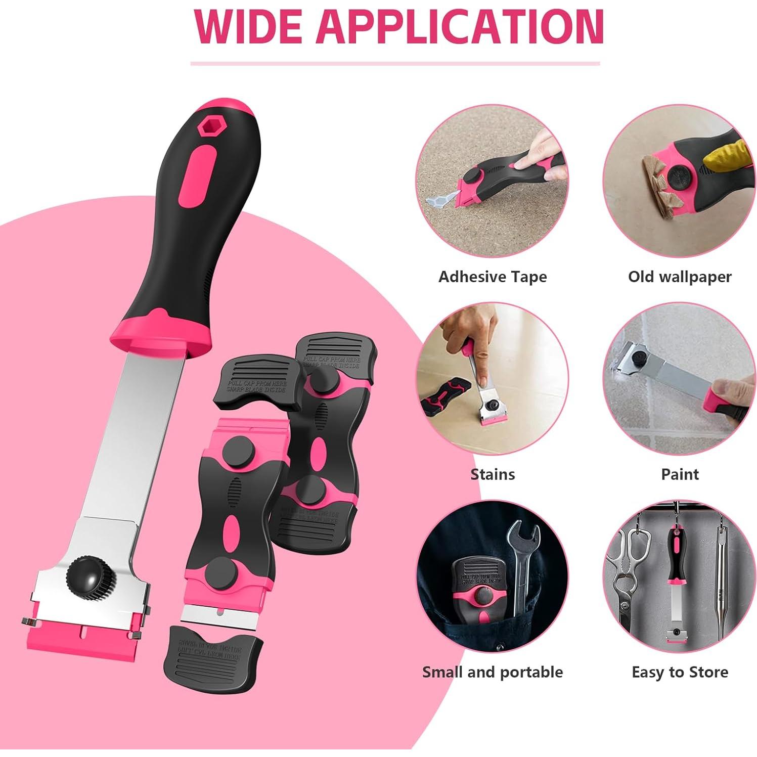 Juego de 3 Raspadores de Cuchillas Ywmoml con 60 Cuchillas