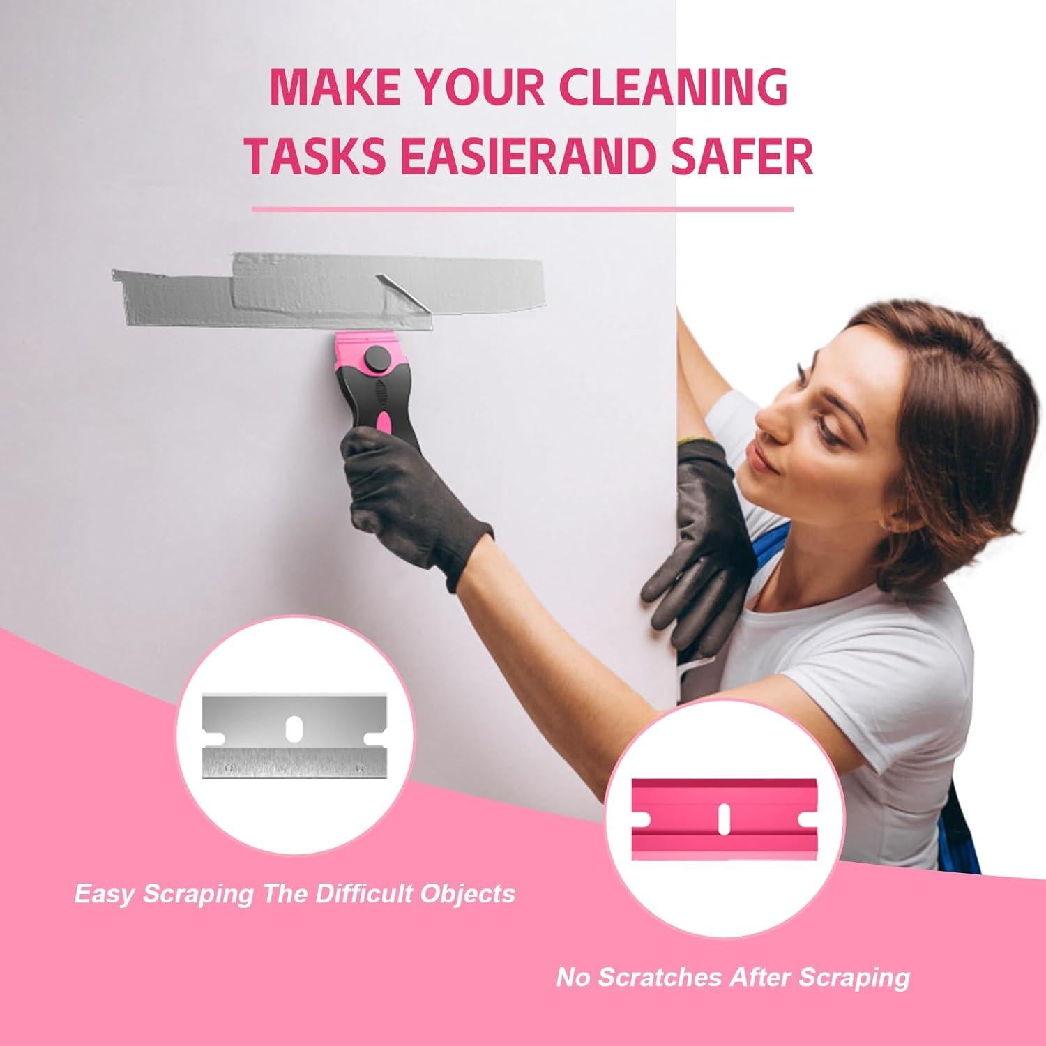 Juego de 3 Raspadores de Cuchillas Ywmoml con 60 Cuchillas