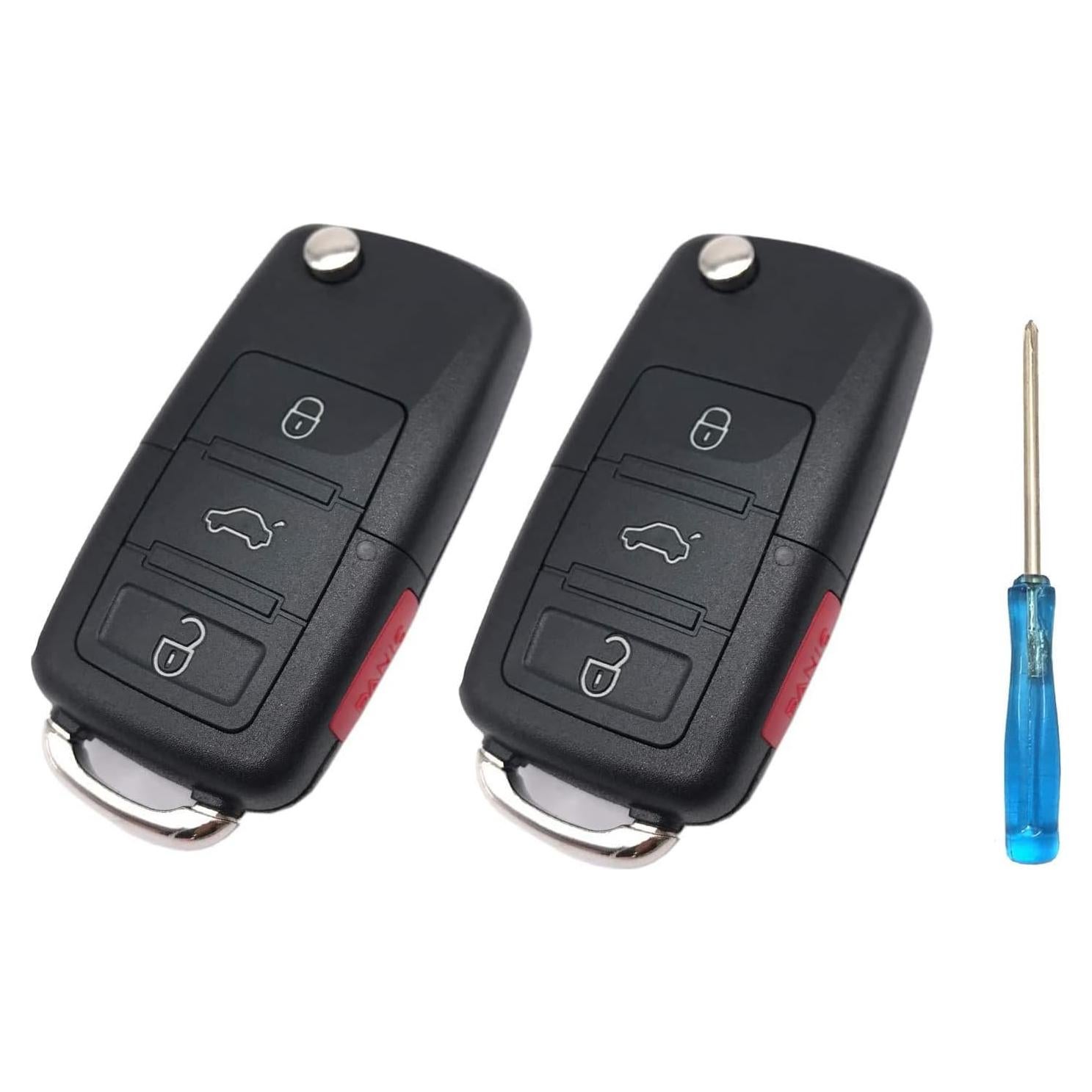 Funda de llave 4 botones Grakest para VW Jetta Golf Passat