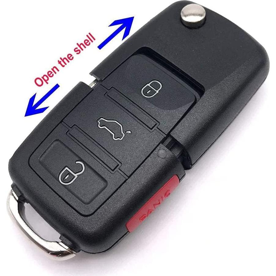 Funda de llave 4 botones Grakest para VW Jetta Golf Passat