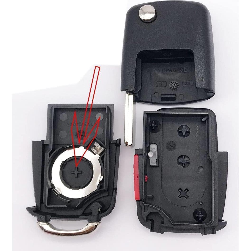 Funda de llave 4 botones Grakest para VW Jetta Golf Passat
