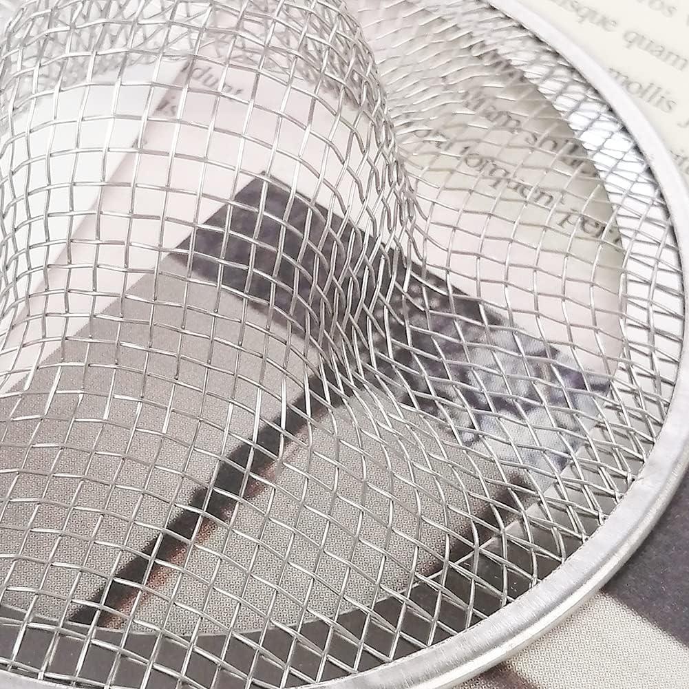 10pcs Mesh Sink Strainer, 2.75" Top/1" Stainless Steel Slop Basket Filter Trap, Metal Kitchen Drain Strainer, Hair Basket Drain - Fits Most Kitchen Sinks, Bathroom Sinks,Shower Drains,Floor Drain