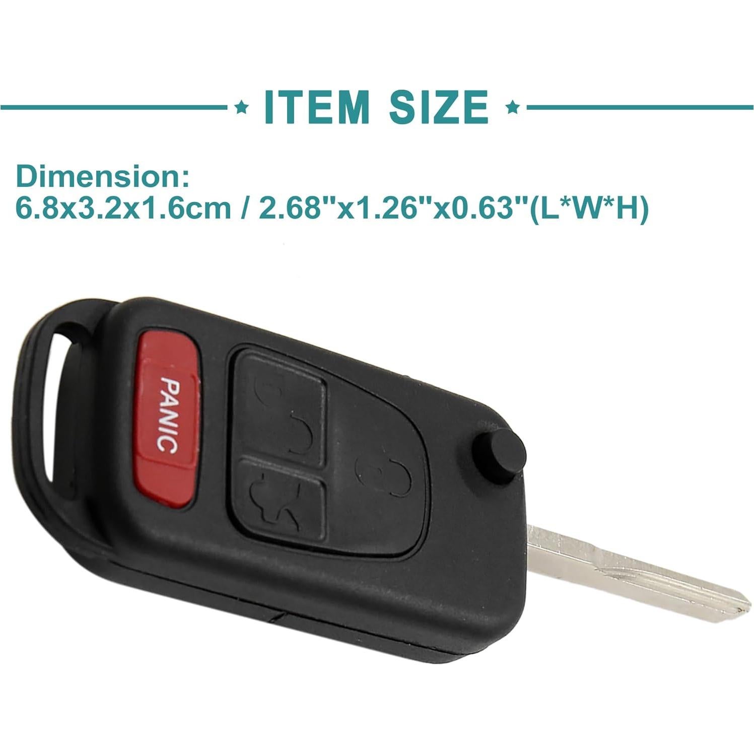 Funda de Llave ACROPIX para Mercedes-Benz ML320 4 Botones