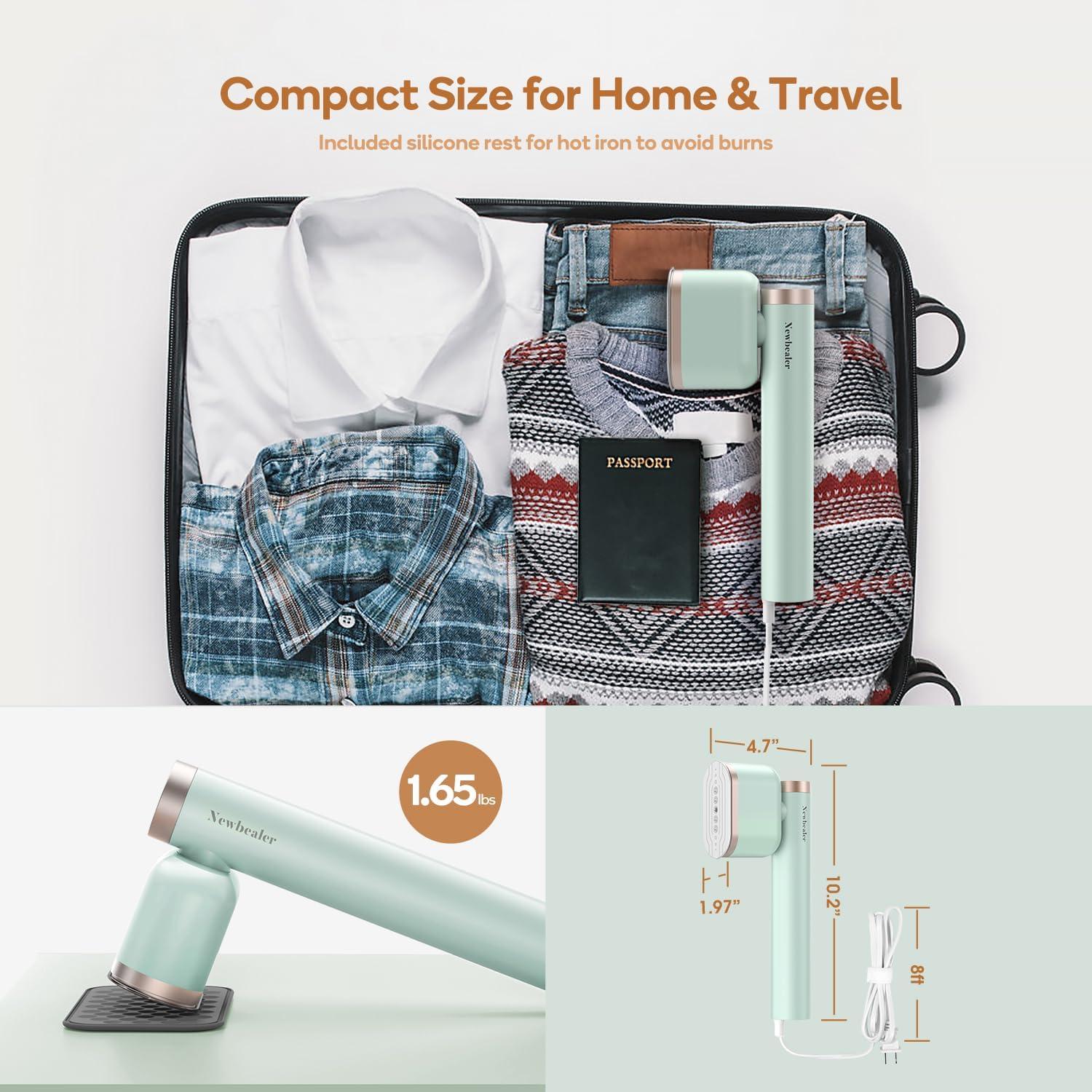 Vaporizador de Ropa Newbealer 1200W 2 en 1 Verde 150°C