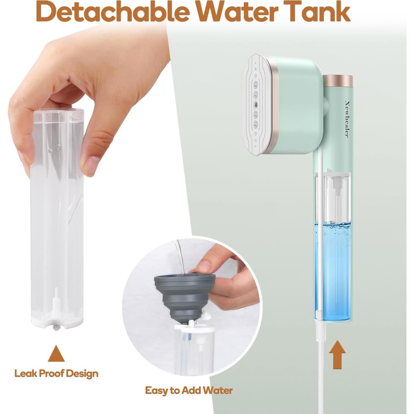 Vaporizador de Ropa Newbealer 1200W 2 en 1 Verde 150°C