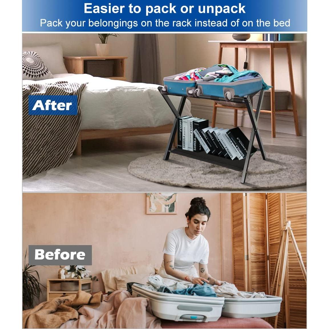 Soporte Plegable para Equipaje Queension Metal Negro 90.72kg