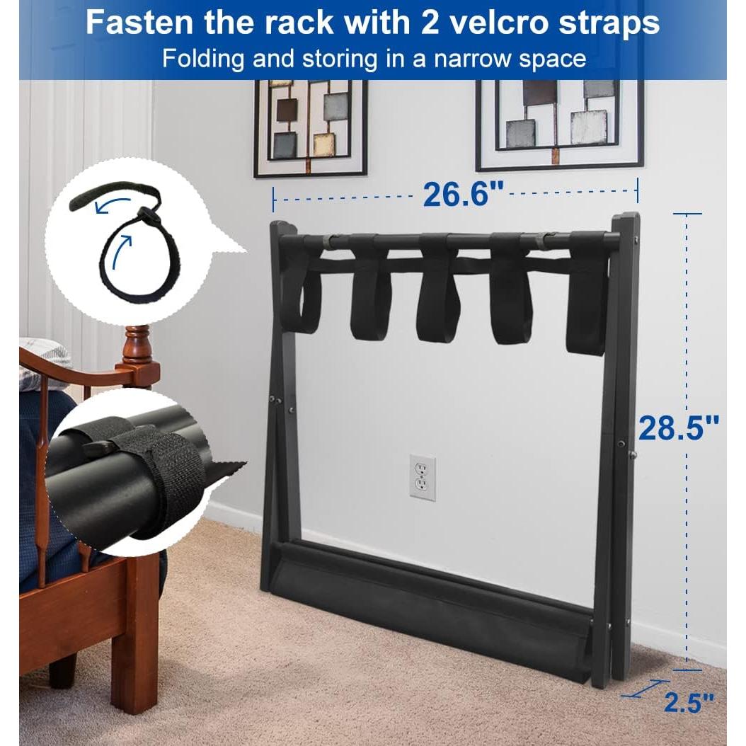 Soporte Plegable para Equipaje Queension Metal Negro 90.72kg