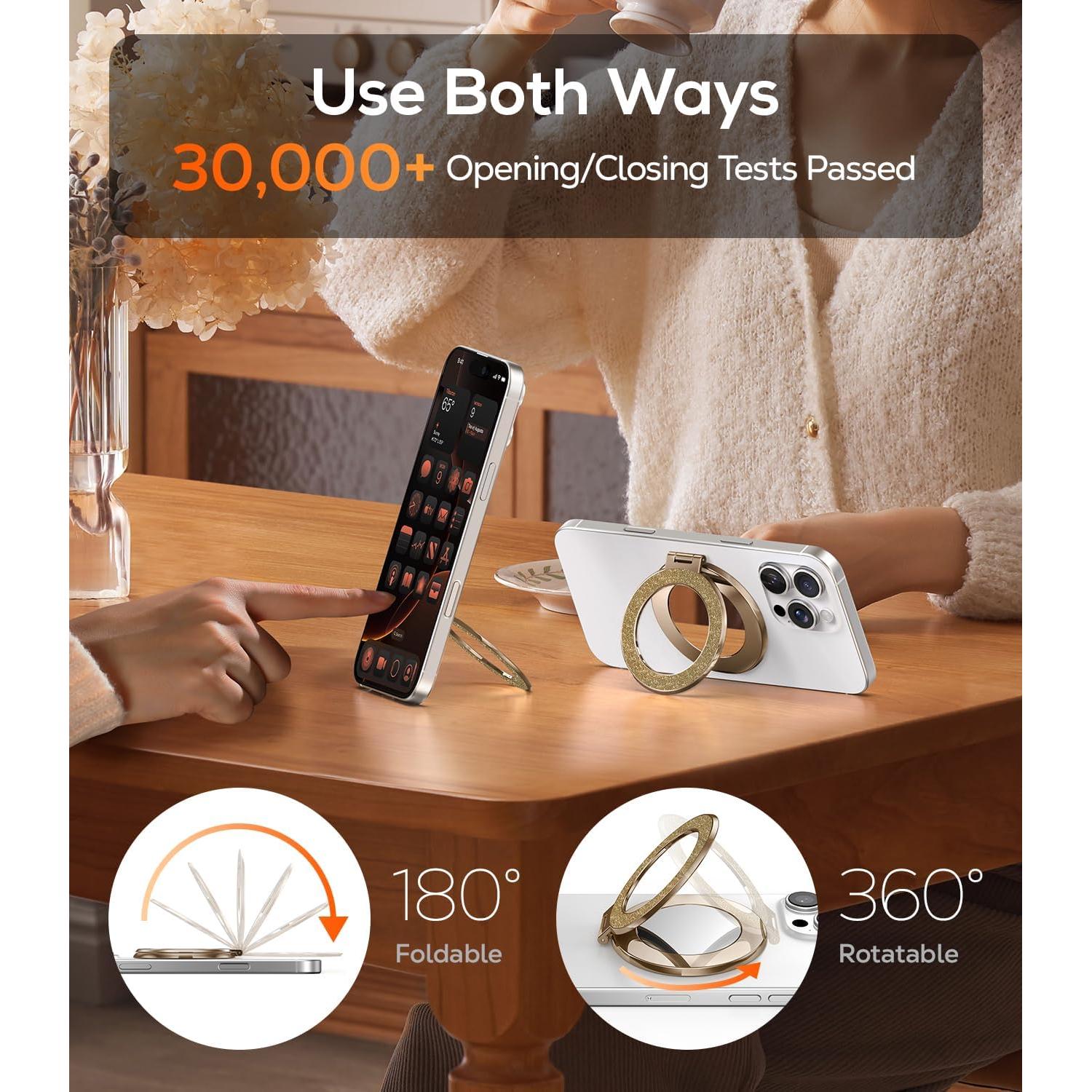 Soporte de Anillo Magnético Meifigno con Espejo para iPhone